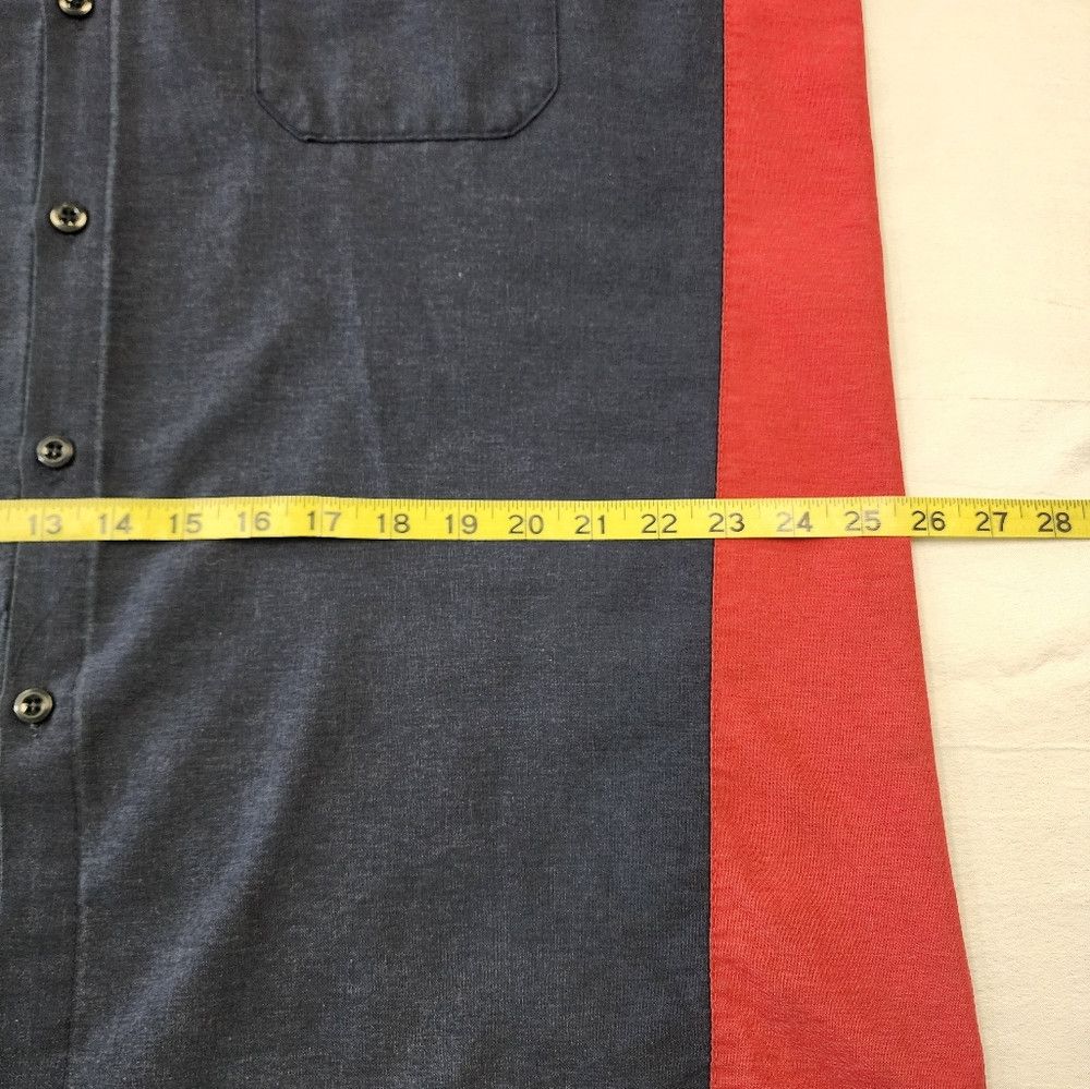Red Kap Red Kap Men's Blue & Red Work Shirt 2 Sewn On Patched Baggy Size US XL / EU 56 / 4 - 6 Thumbnail