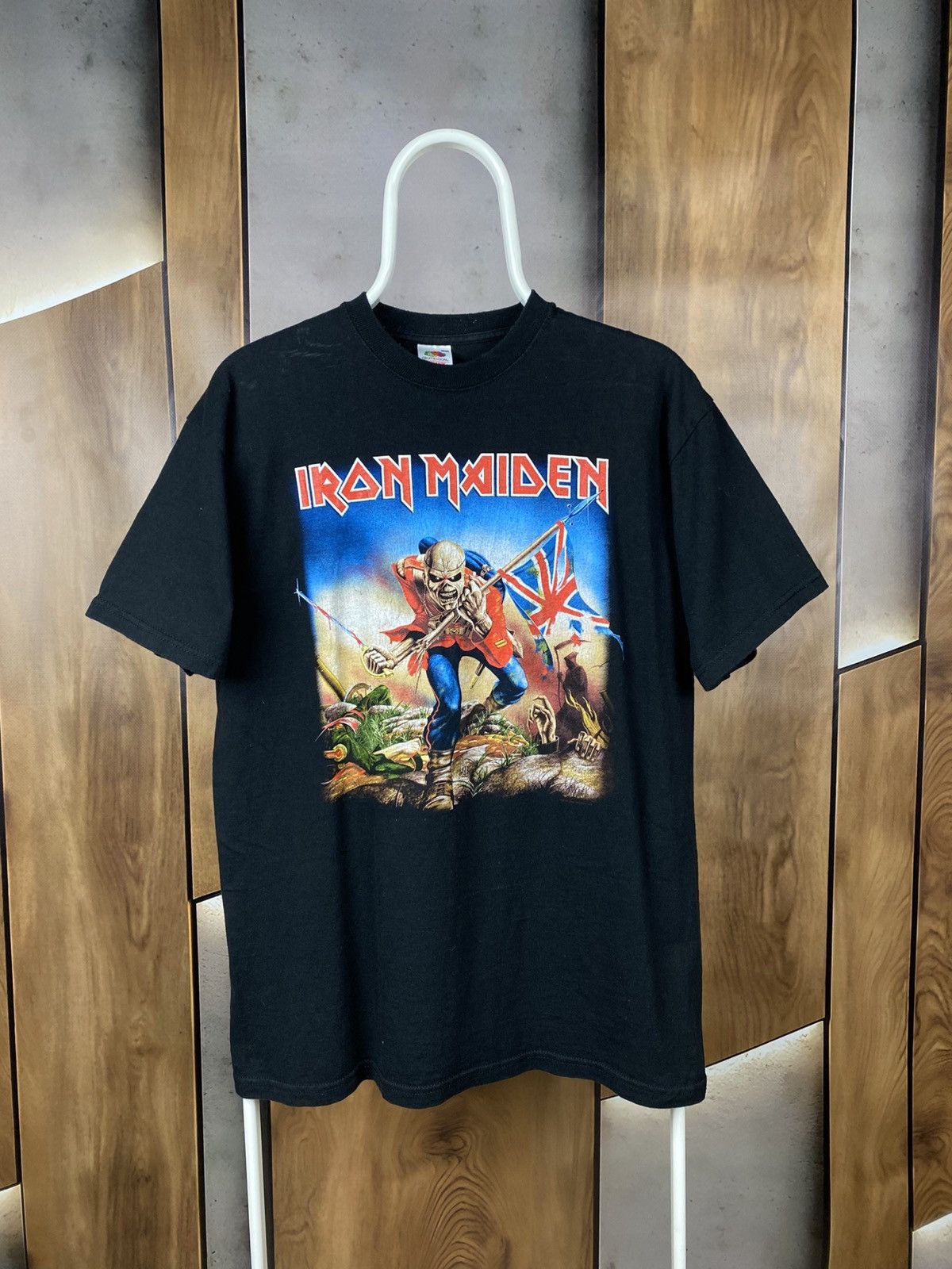 Iron Maiden 💀Vintage 2010 T-Shirt Iron Maiden The Trooper Boxy Logo Tee💀 Size US L / EU 52-54 / 3 - 1 Thumbnail