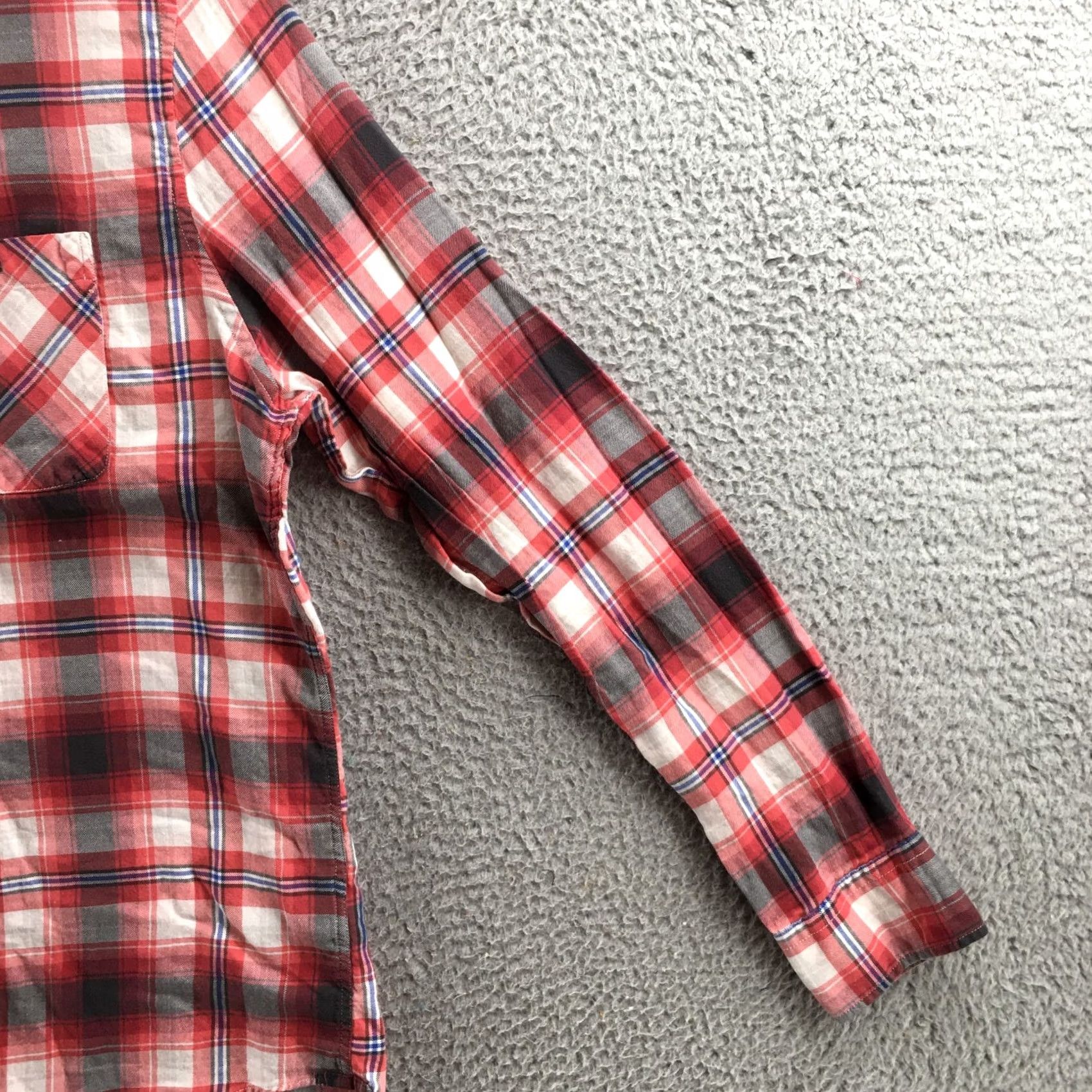 American Eagle Outfitters American Eagle Outfitters Shirt L Red Plaid Button Down Cotton Long Sleeve Mens Size US L / EU 52-54 / 3 - 5 Thumbnail