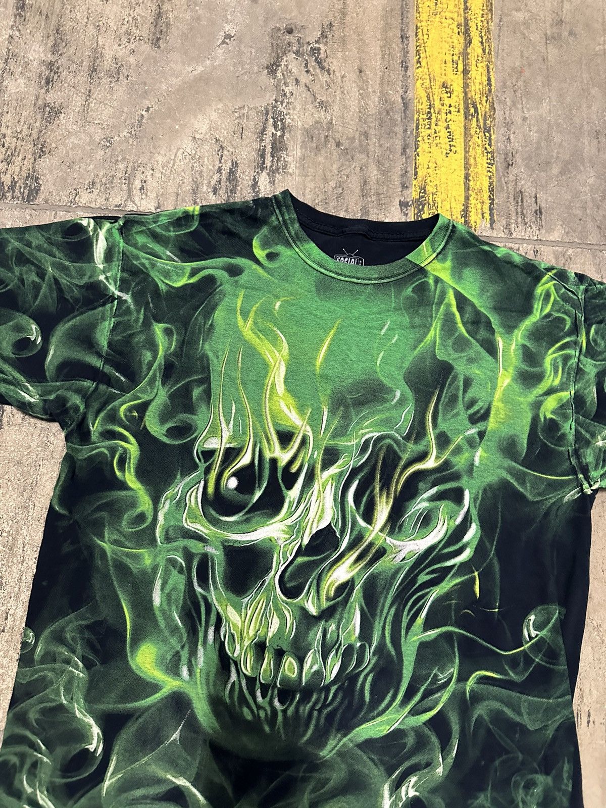Liquid Blue × Vintage Y2K flame skull t shirt Size US XL / EU 56 / 4 - 3 Thumbnail