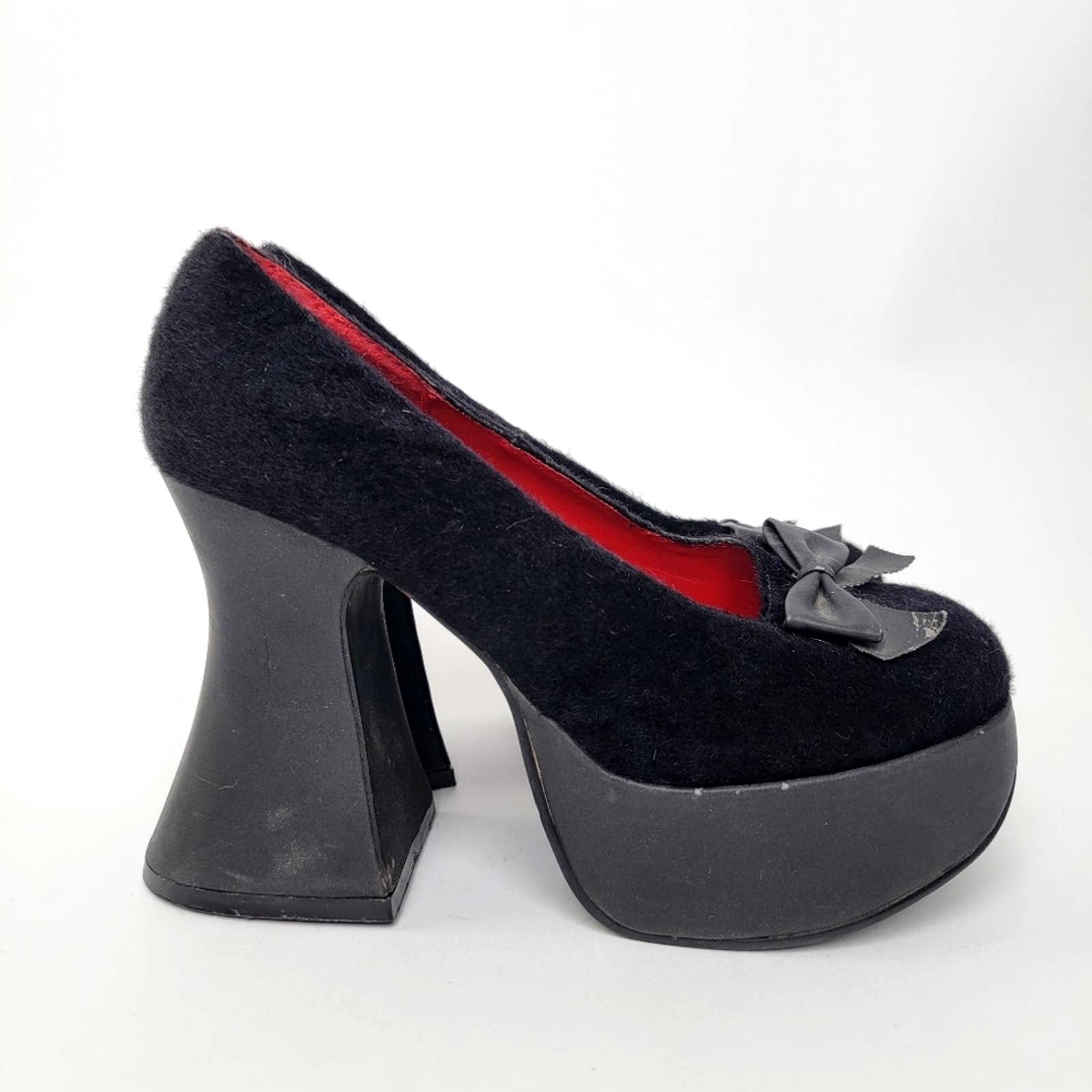 Vintage Vintage 90s Morbid Threads Goth High Heel Platform Shoes Size US 8 / IT 38 - 5 Thumbnail