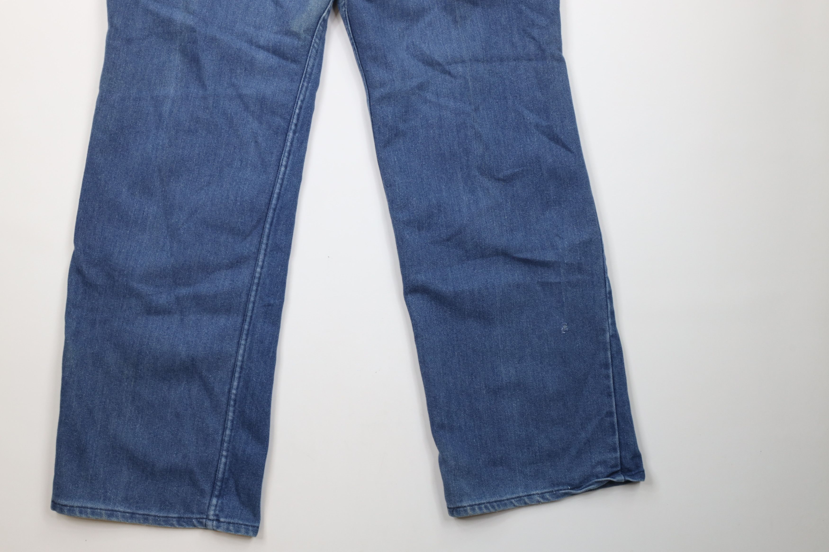 Vintage × Wrangler Vintage 70s Wrangler Wide Leg Bell Bottoms Jeans Blue USA Size US 34 / EU 50 - 12 Thumbnail
