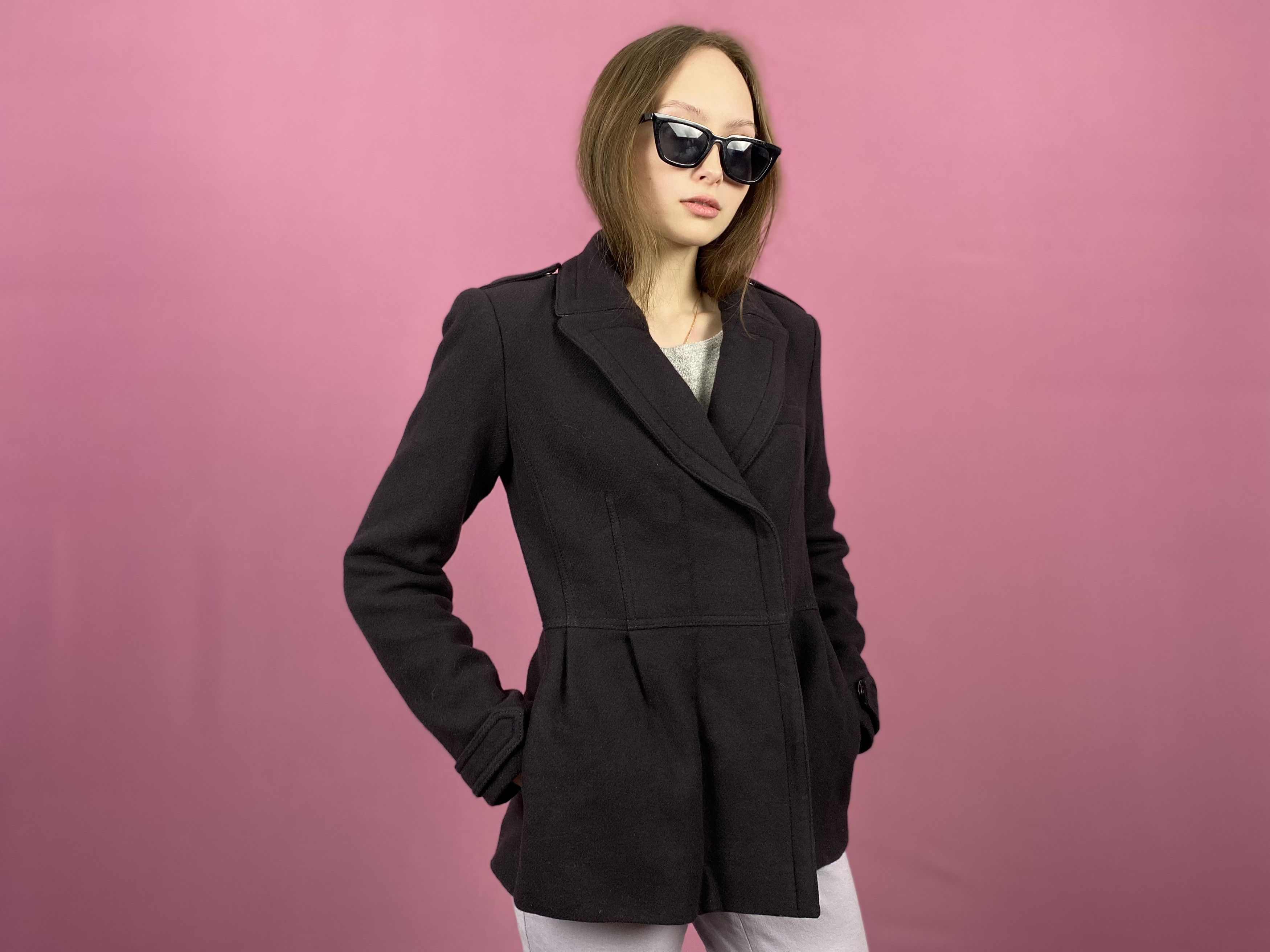Burberry Burberry Brit Vintage Women's Short Coat - US 8 Wool Jacket Size M / US 6-8 / IT 42-44 - 5 Thumbnail