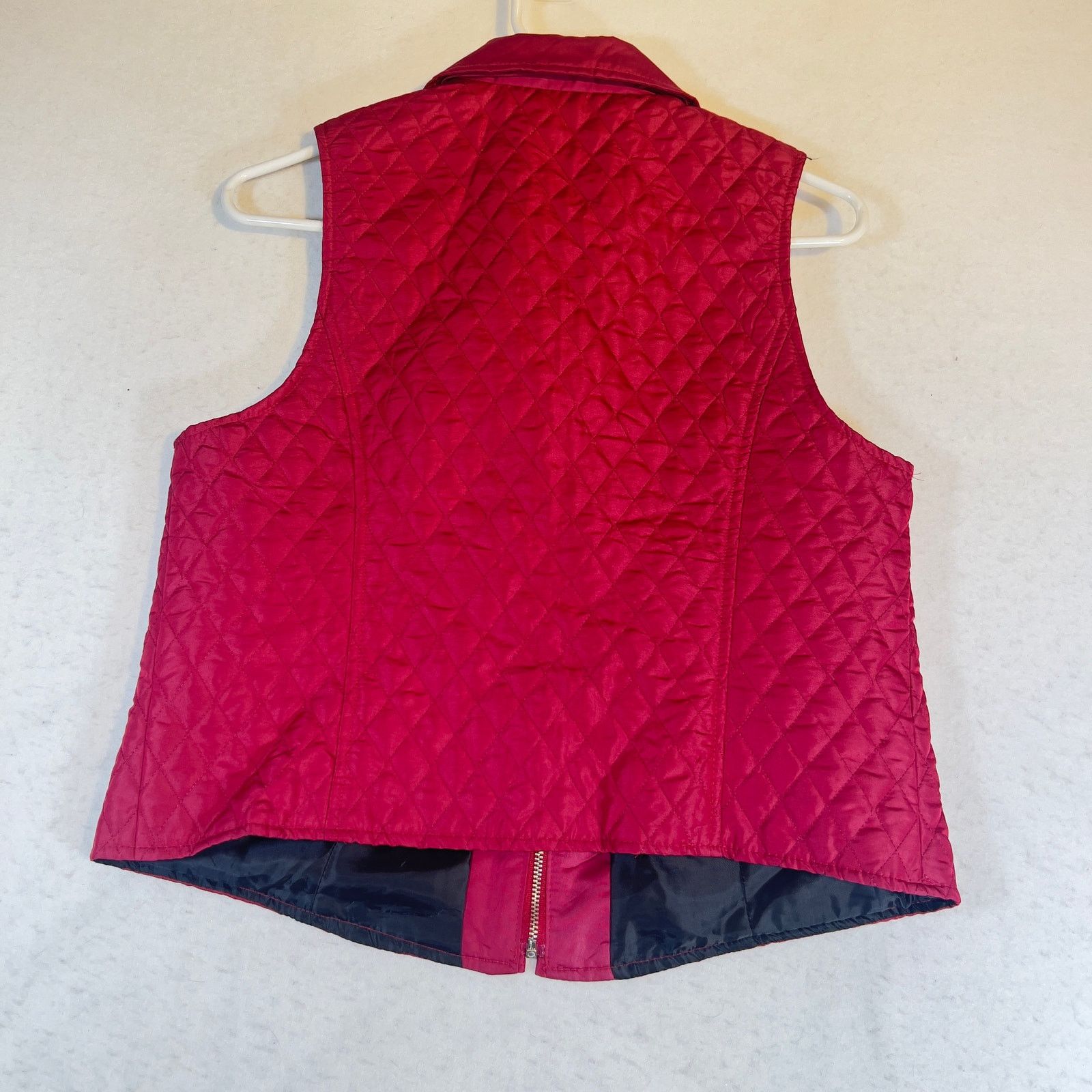 Other Talbots Petites Quilted Vest Womans S Cranberry Red Full Zip Size S / US 4 / IT 40 - 6 Thumbnail