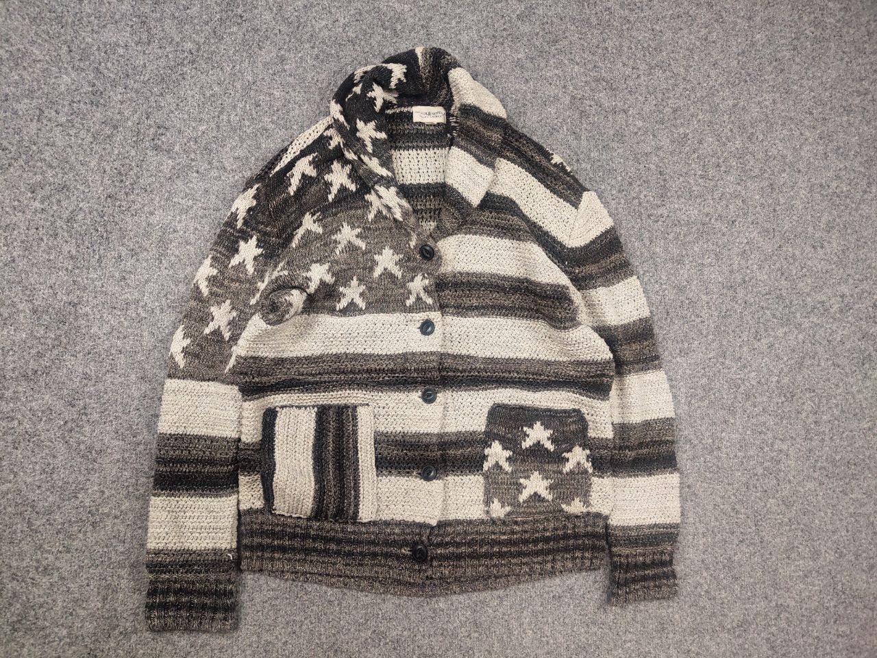 Polo Ralph Lauren Vintage Archive Ralph Lauren Supply Knit USA Flag Cardigan Size US S / EU 44-46 / 1 - 9 Thumbnail