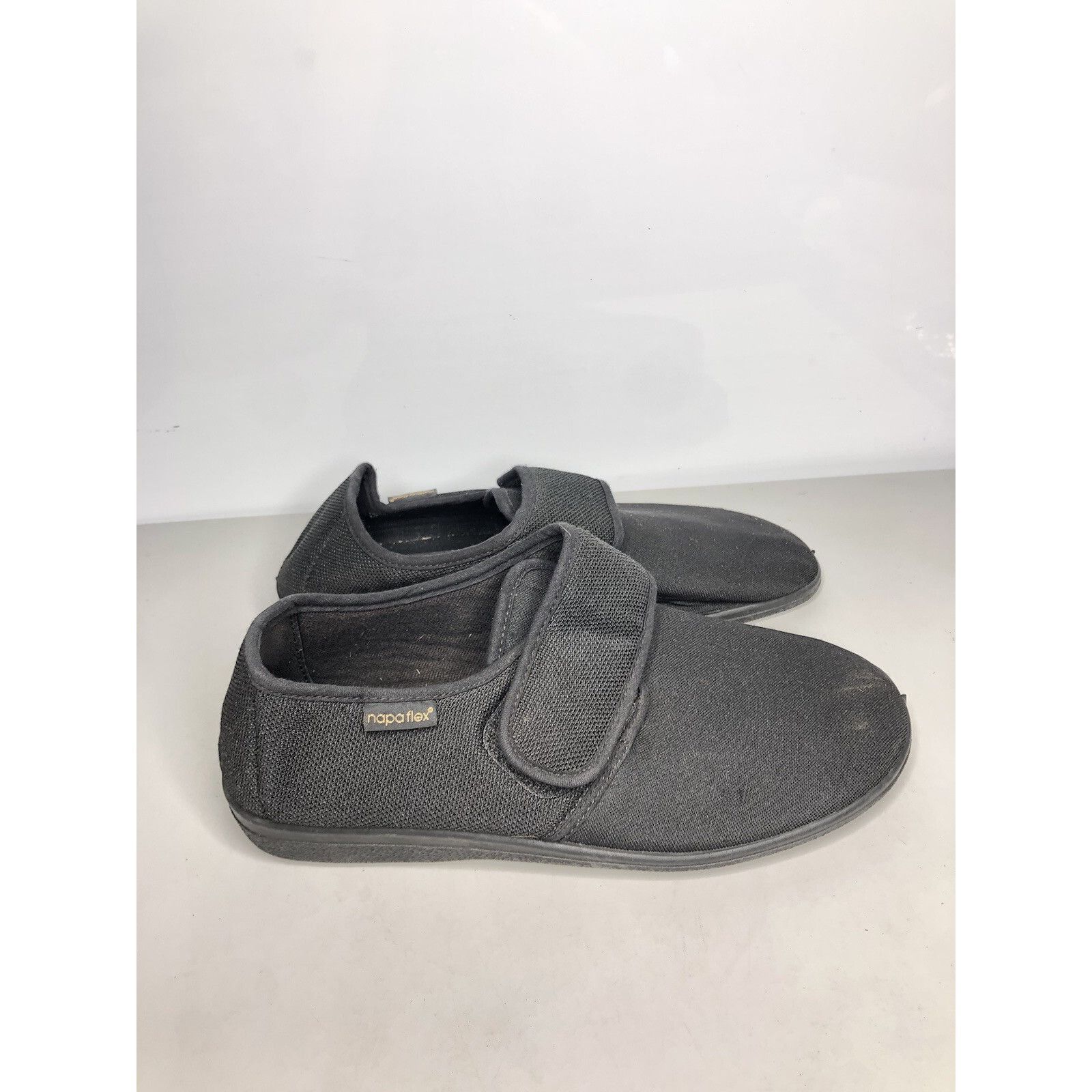 NADA Napa Flex Black Fabric Textile Comfort Flat Strap Shoes Wome Size US 10.5 / IT 40.5 - 7 Thumbnail