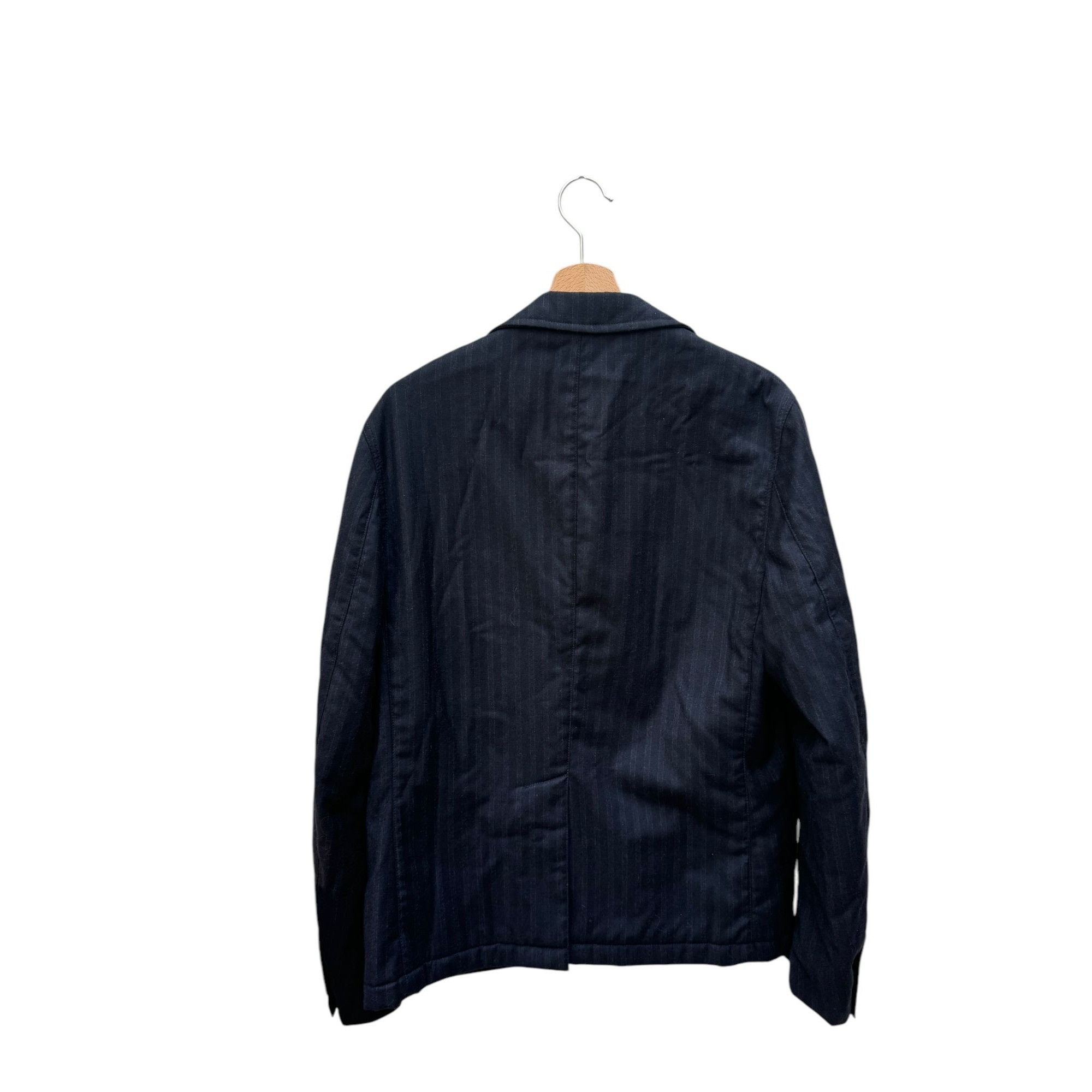 Lanvin Navy Striped Wool Blazer Jacket Size 38R - 4 Thumbnail