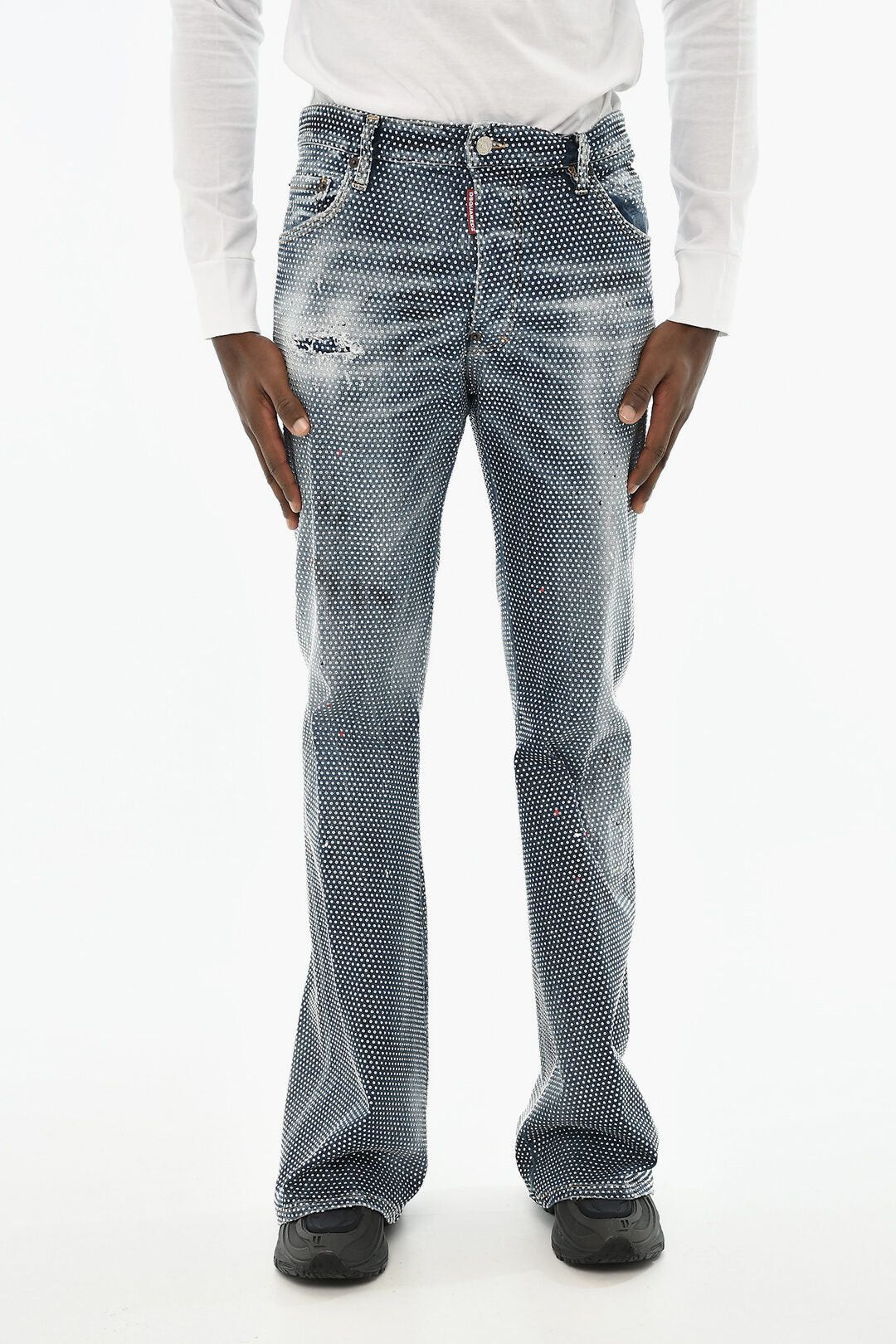 Dsquared2 Distressed Jeans with All-Over Studs Size US 31 - 1 Thumbnail