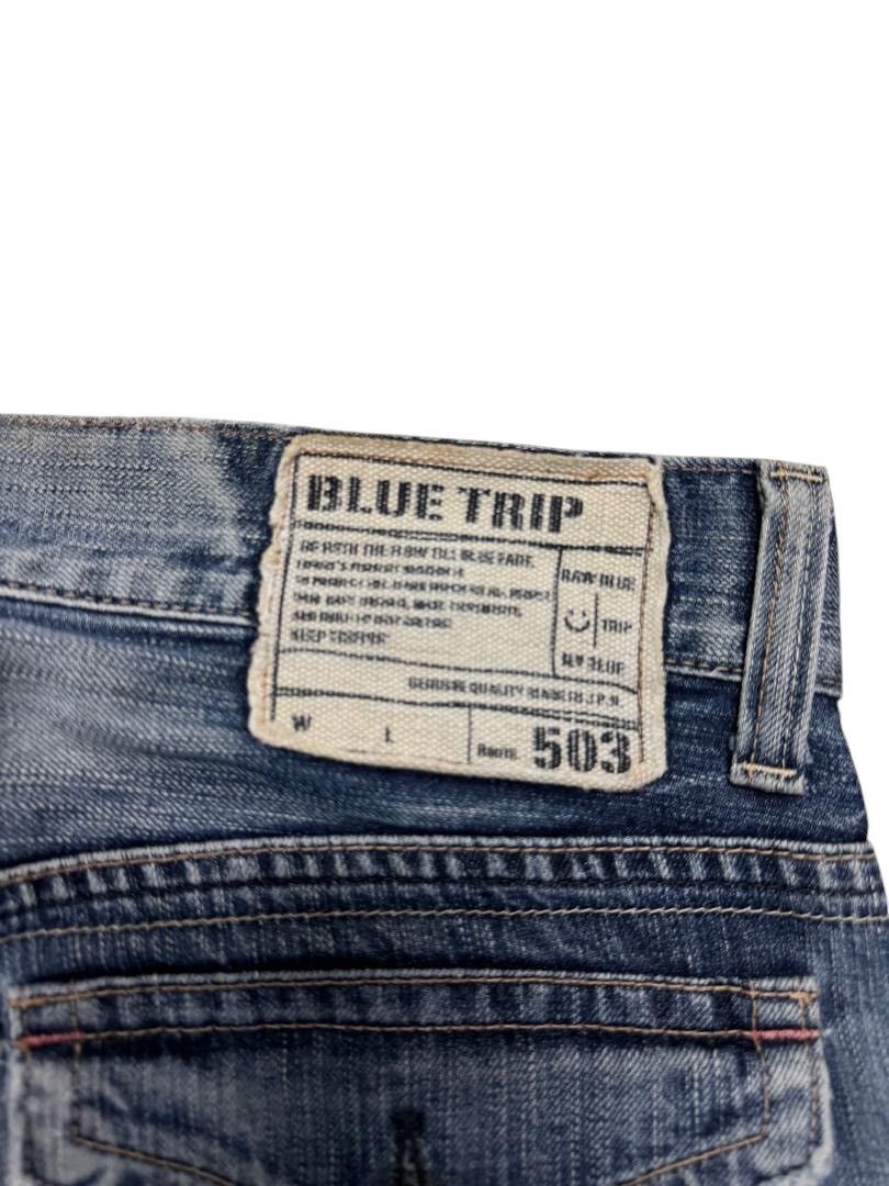Le Grande Bleu (L.G.B.) VINTAGE EDWIN INSANE HEAVY MUDWASH WHISKER DISTRESSED DENIM Size US 32 / EU 48 - 15 Thumbnail