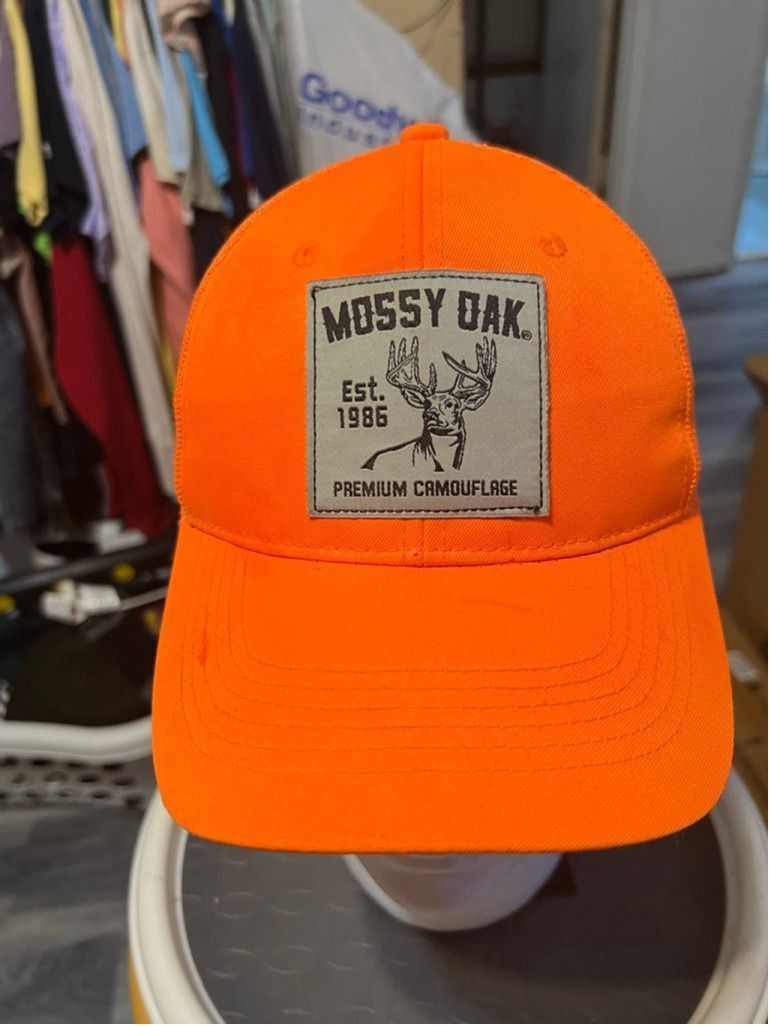 Mossy Oaks Men's Mossy Oak Orange Black Trucker Hat One Size Size ONE SIZE - 1 Thumbnail