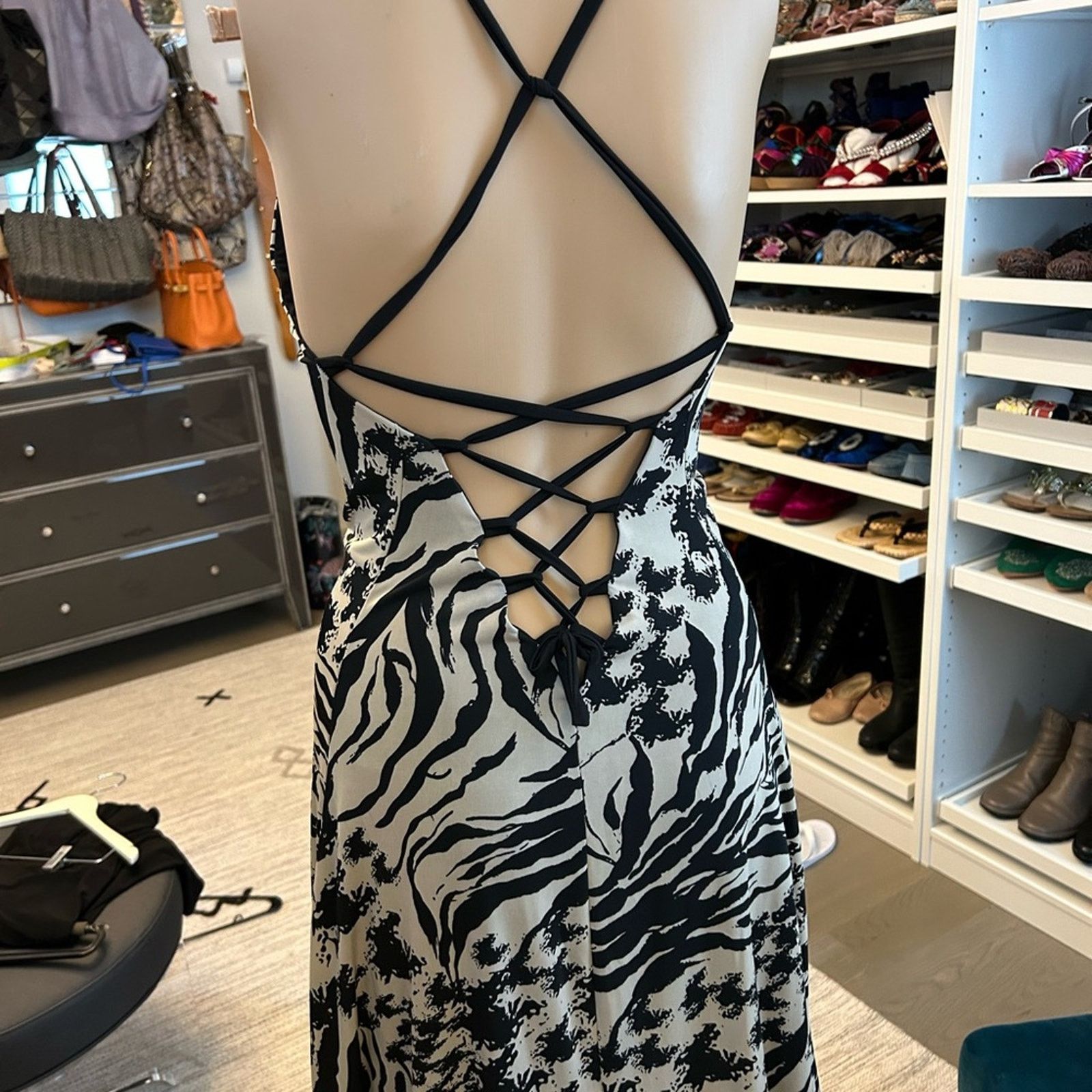 Designer Reversible black Taupe and black women’s Tango dress medium Size S / US 4 / IT 40 - 2 Thumbnail