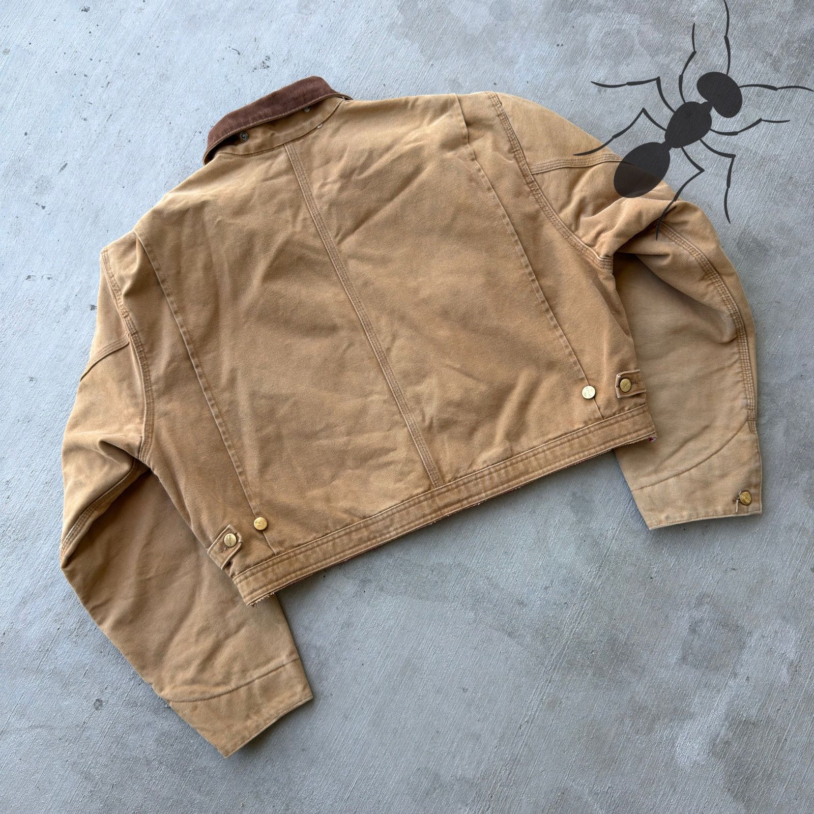 Carhartt × Vintage Carhartt brown cropped Detroit style work wear jacket Size US L / EU 52-54 / 3 - 7 Thumbnail