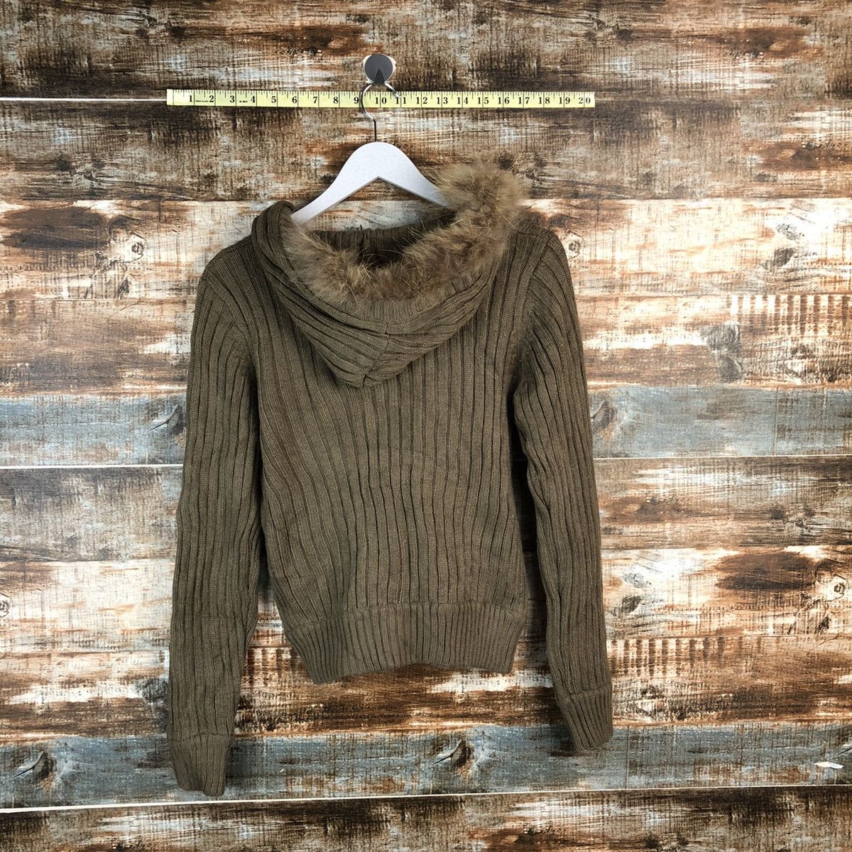 Homespun Knitwear × Japanese Brand Mish Mash japan Brown fur hoodie Knitwear #A2401 Size M / US 6-8 / IT 42-44 - 13 Thumbnail
