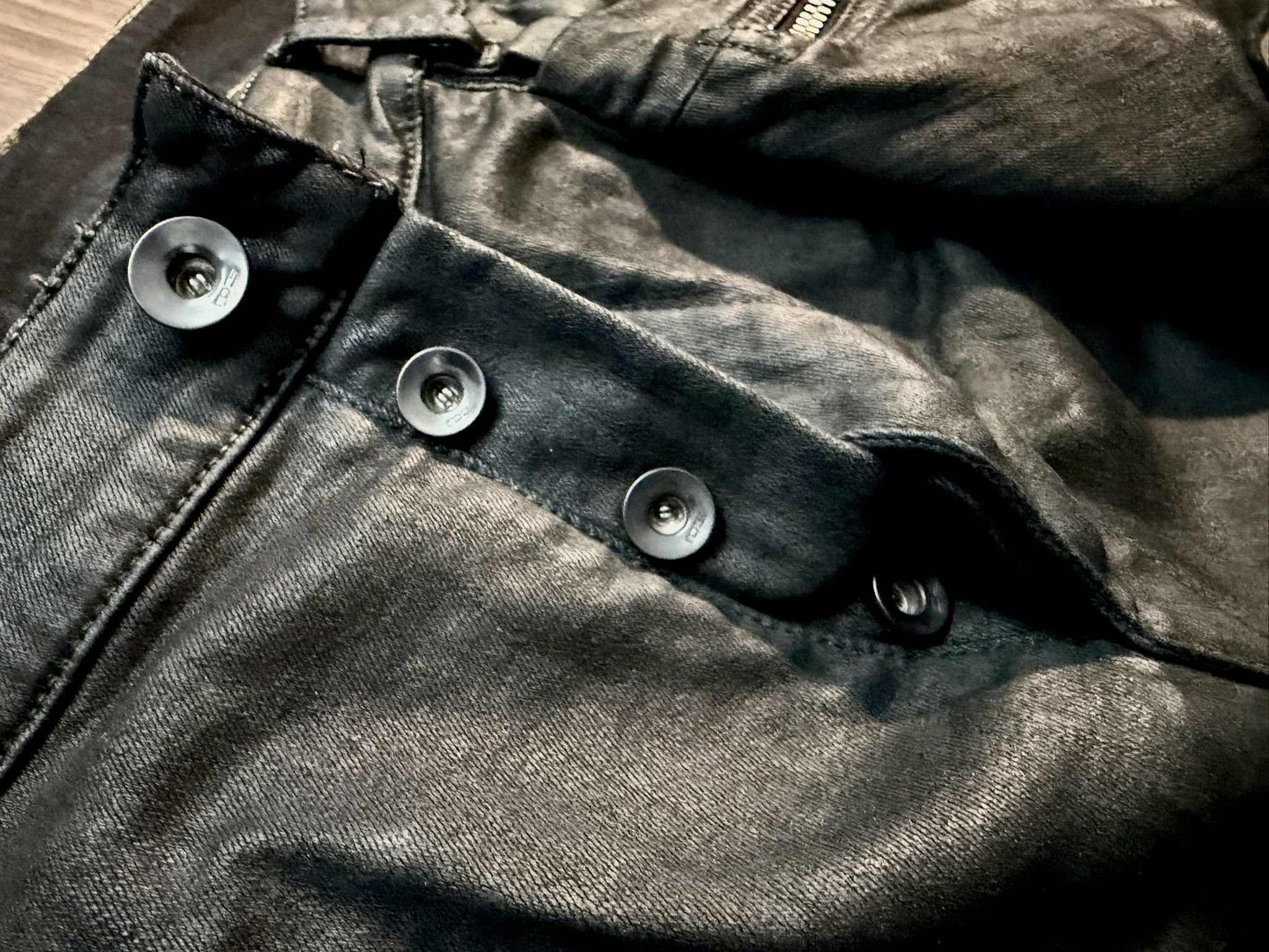 Rick Owens Drkshdw Rick Owens FW15 Memphis Waxed Cargo Denim Size 31 Size US 31 - 12 Thumbnail
