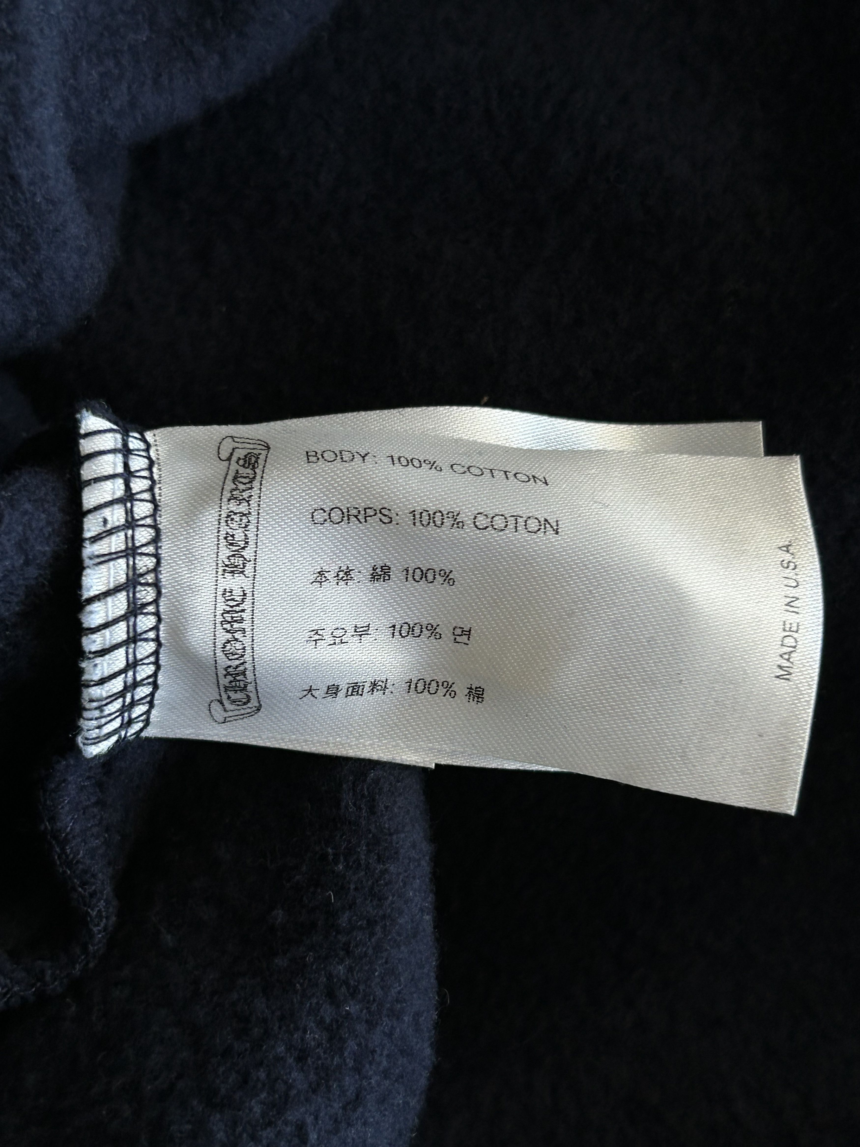Chrome Hearts Chrome Hearts Navy & Yellow Script Logo Hoodie Size US XL / EU 56 / 4 - 4 Thumbnail