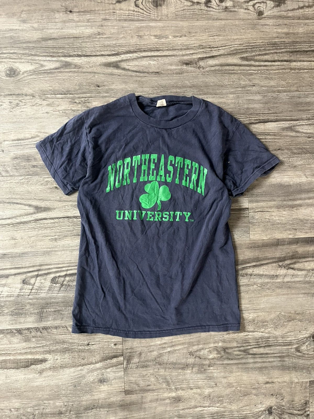 NCAA × Vintage Vintage 90s y2k North Eastern Tee Size US S / EU 44-46 / 1 - 1 Thumbnail