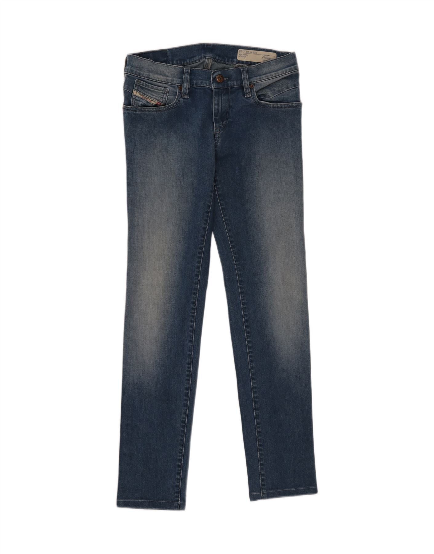 Diesel Womens Getlegg Low Waist Slim Skinny Jeans W26 L32 Blue Cott Size 26" / US 2 / IT 38 - 1 Thumbnail