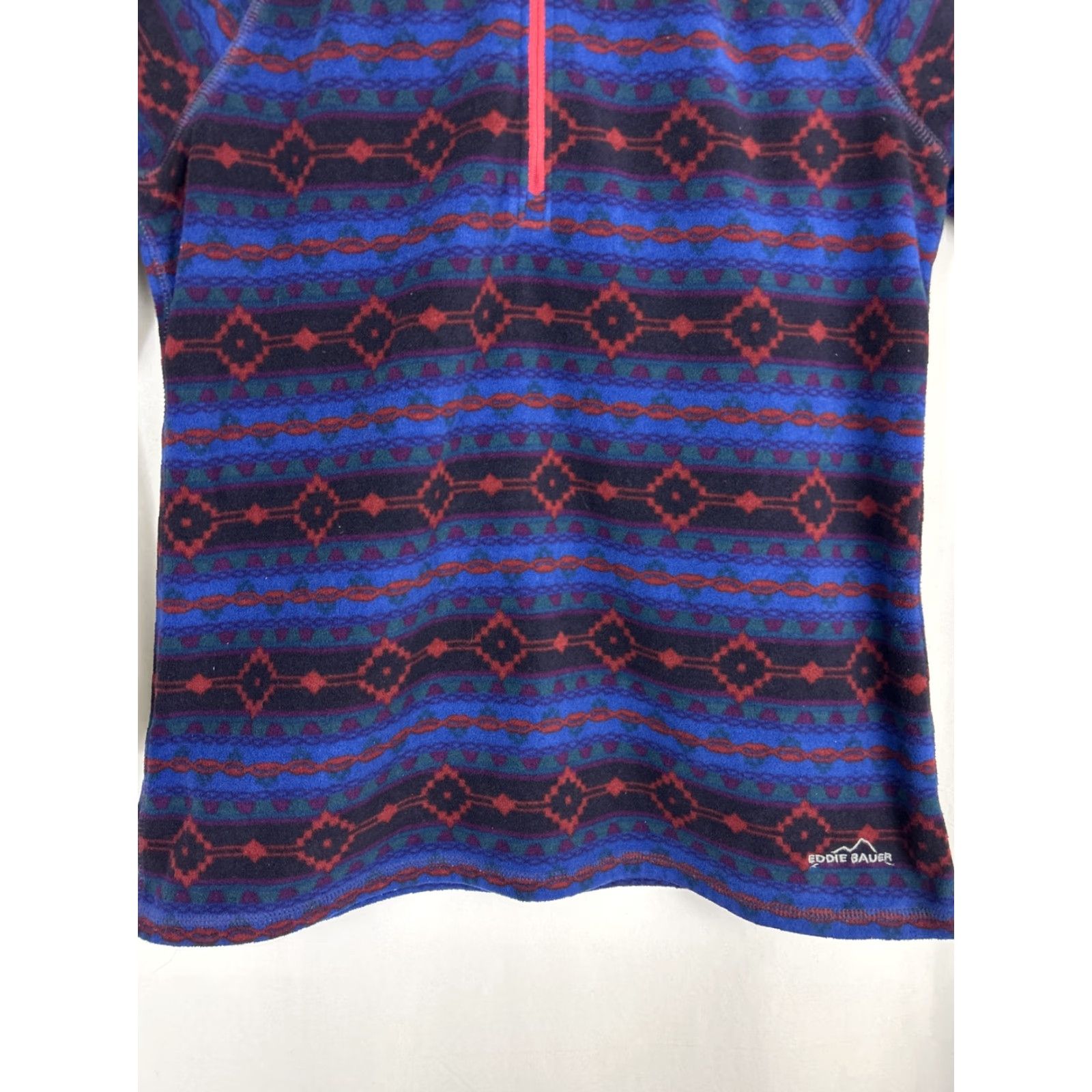 Eddie Bauer Eddie Bauer Women's Jacket 1/4 Zip Fleece Southwestern Aztec Blue Multicolor L Size L / US 10 / IT 46 - 5 Thumbnail