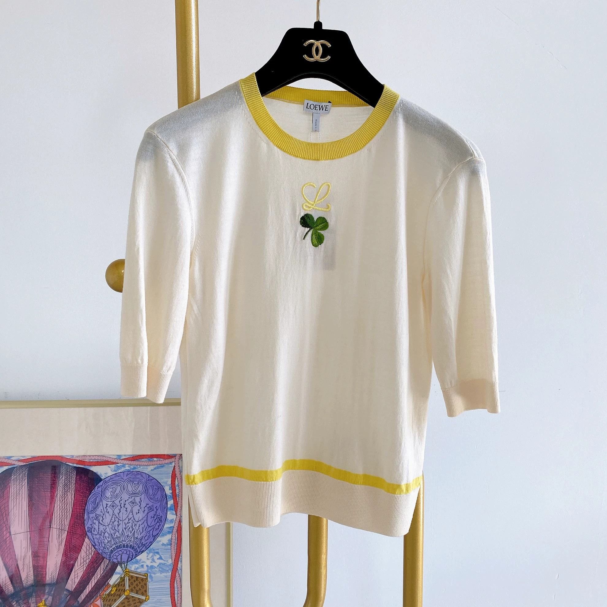 Loewe Loewe colorblocked knit T-shirt XS Size XS / US 0-2 / IT 36-38 - 1 Thumbnail