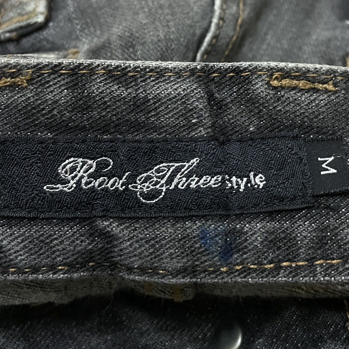 Japanese Brand × Le Grande Bleu (L.G.B.) × Vintage Very Rare Design Vintage Root Three Ripped Flash Jeans 2000s Size US 31 - 8 Thumbnail