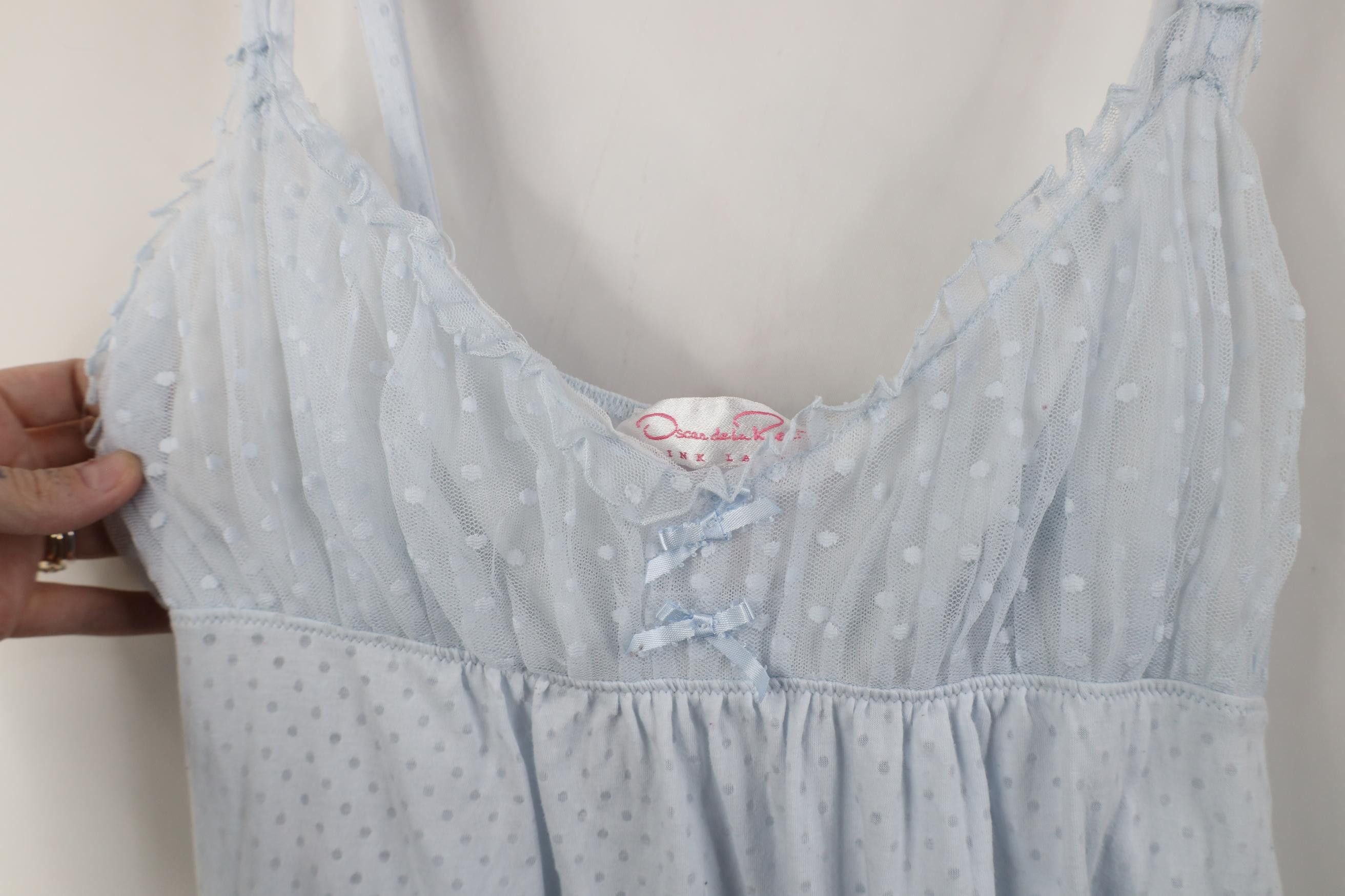 Oscar De La Renta Vintage Y2K Oscar de la Renta Lace Ruffled Night Gown Size XL / US 12-14 / IT 48-50 - 6 Thumbnail