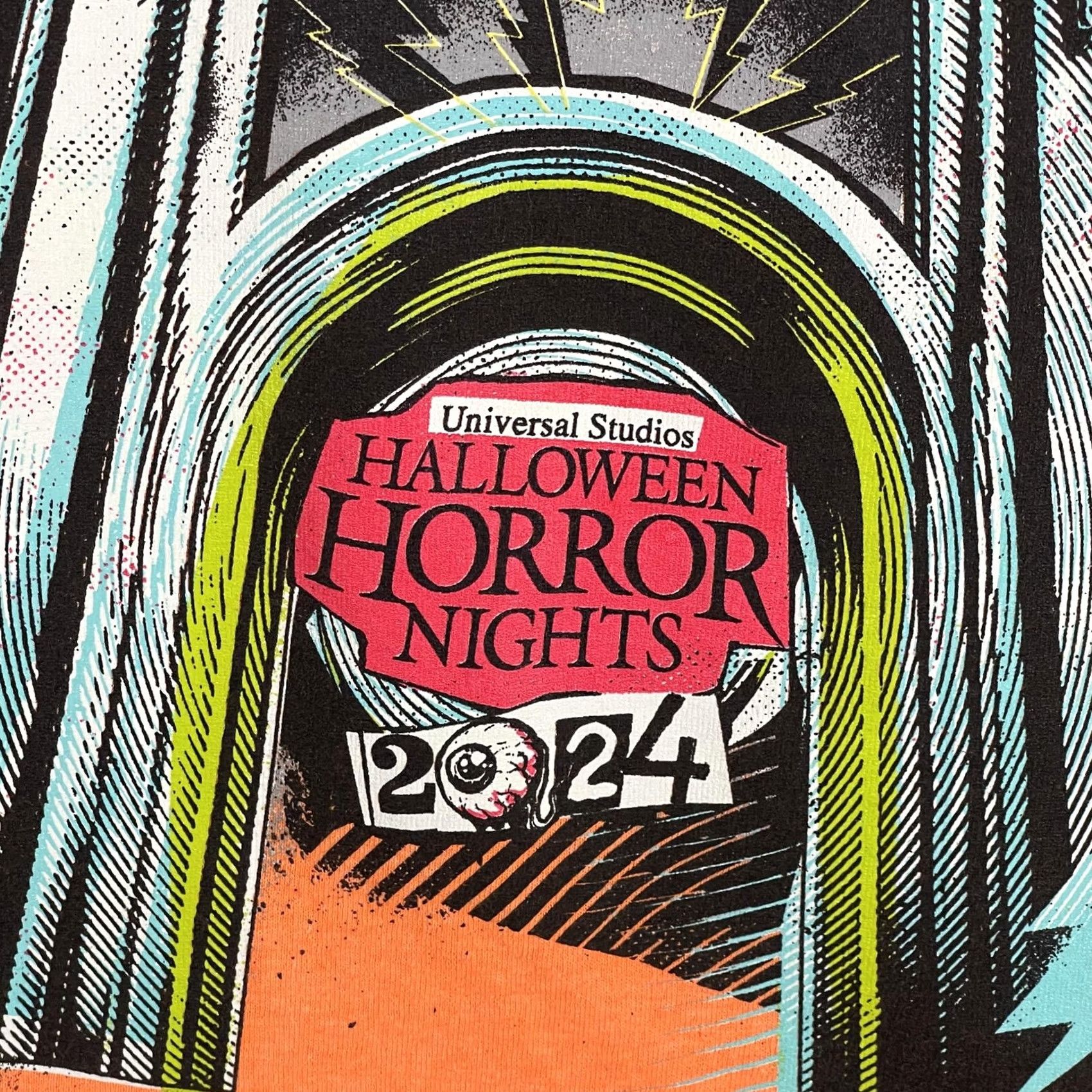 Vintage Universal Studios Shirt Mens 2XL Orange Halloween Horror Nights 2024 Graphic Tee Size US XXL / EU 58 / 5 - 4 Thumbnail