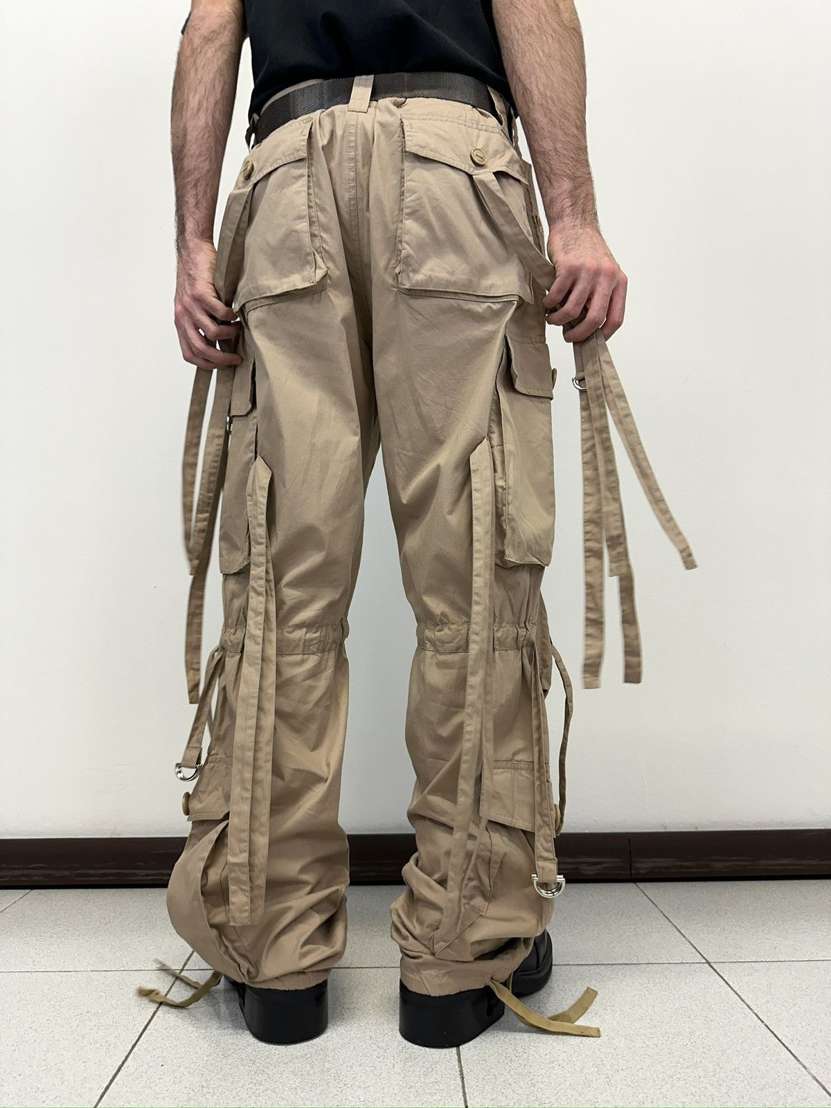 SS2003 Dolce & Gabbana parachute bondage cargo pants