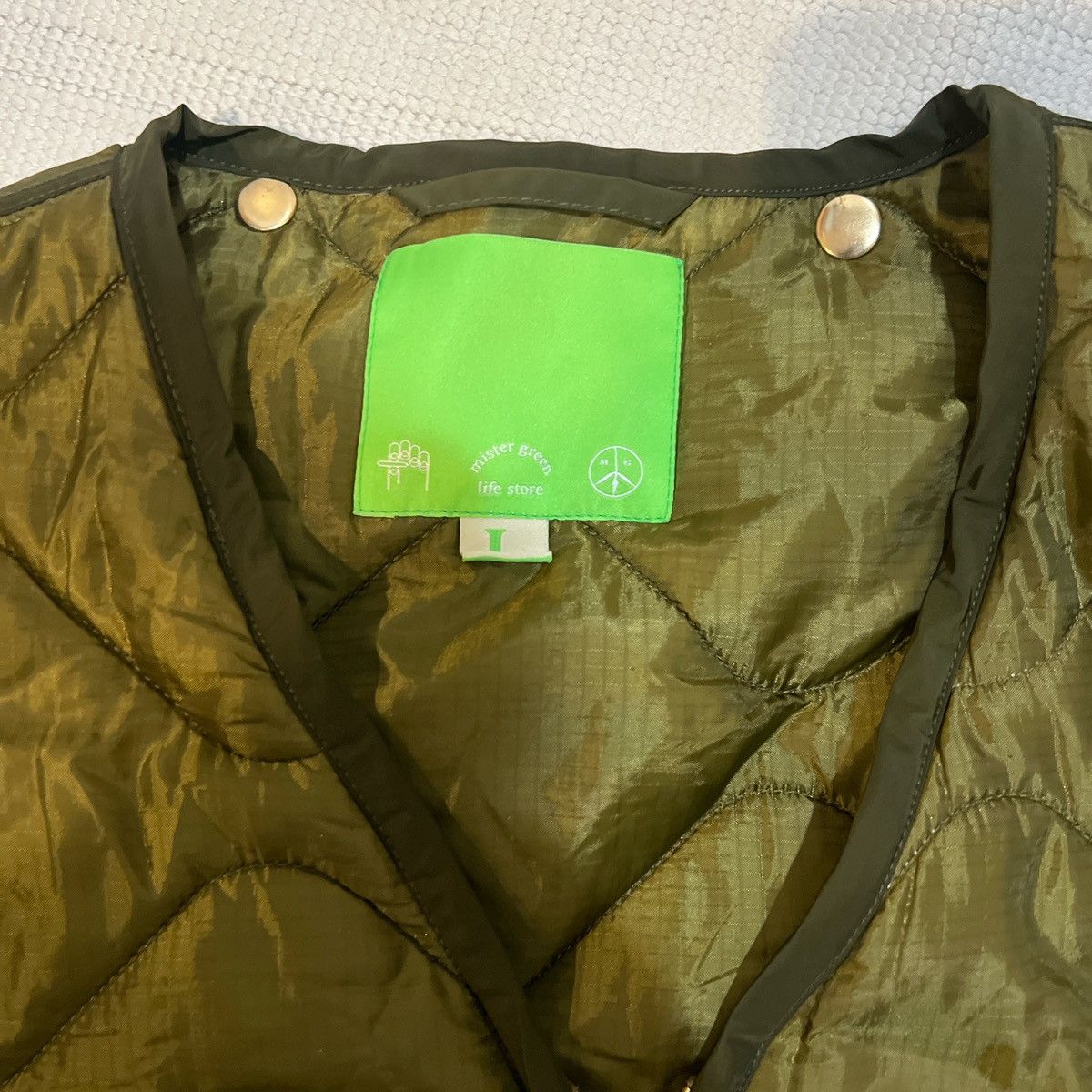 Mister Green Mister Green quilted Army Jacket Size US L / EU 52-54 / 3 - 3 Thumbnail