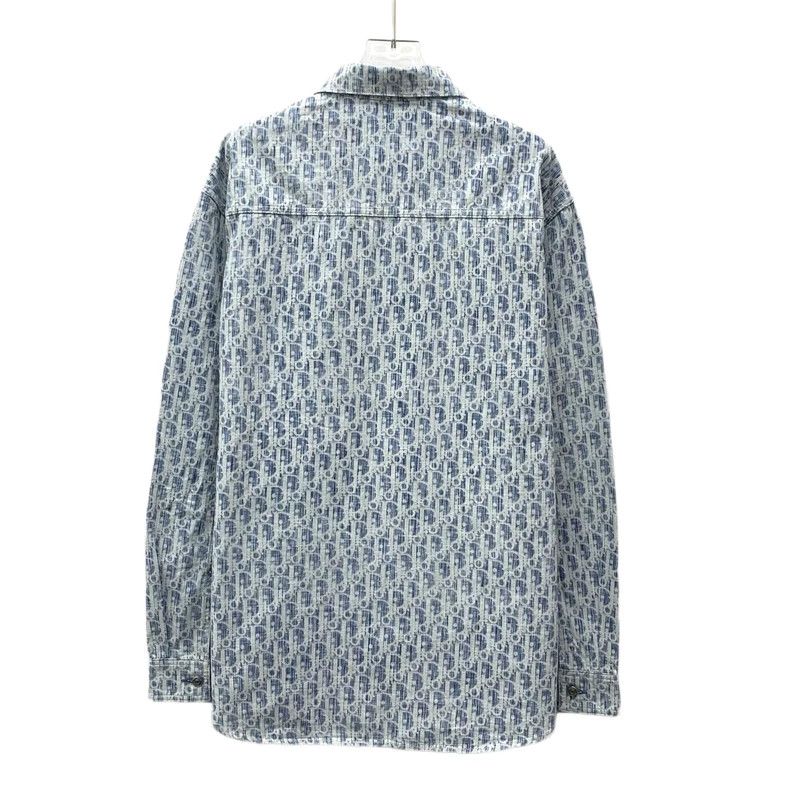 Dior Dior Light blue logo jacquad full printed cotton lapel sin Size US XS / EU 42 / 0 - 2 Thumbnail