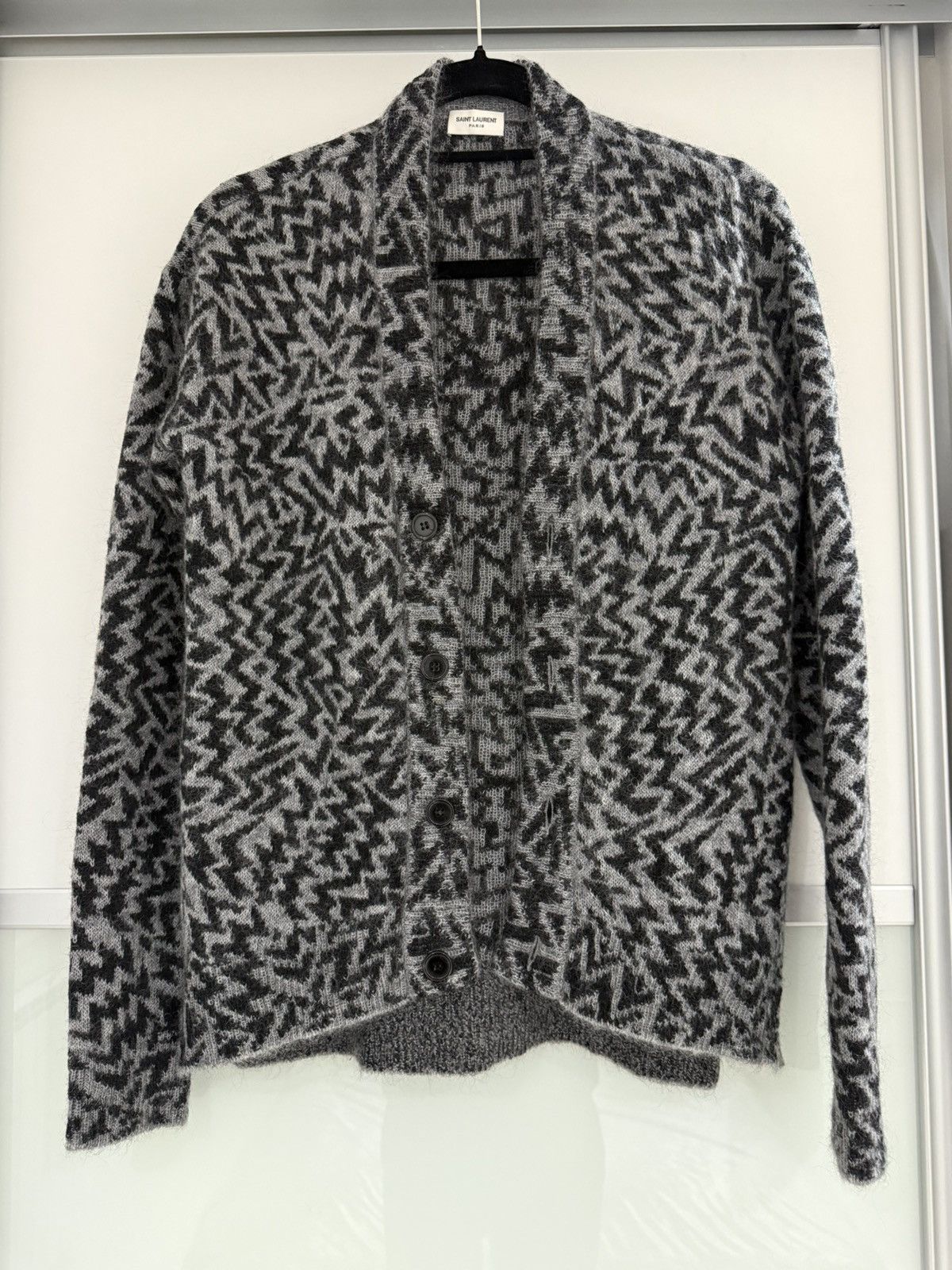 Saint Laurent Paris Saint Laurent Jacquard Comic Cardigan and matching Scarf Size US XS / EU 42 / 0 - 1 Thumbnail