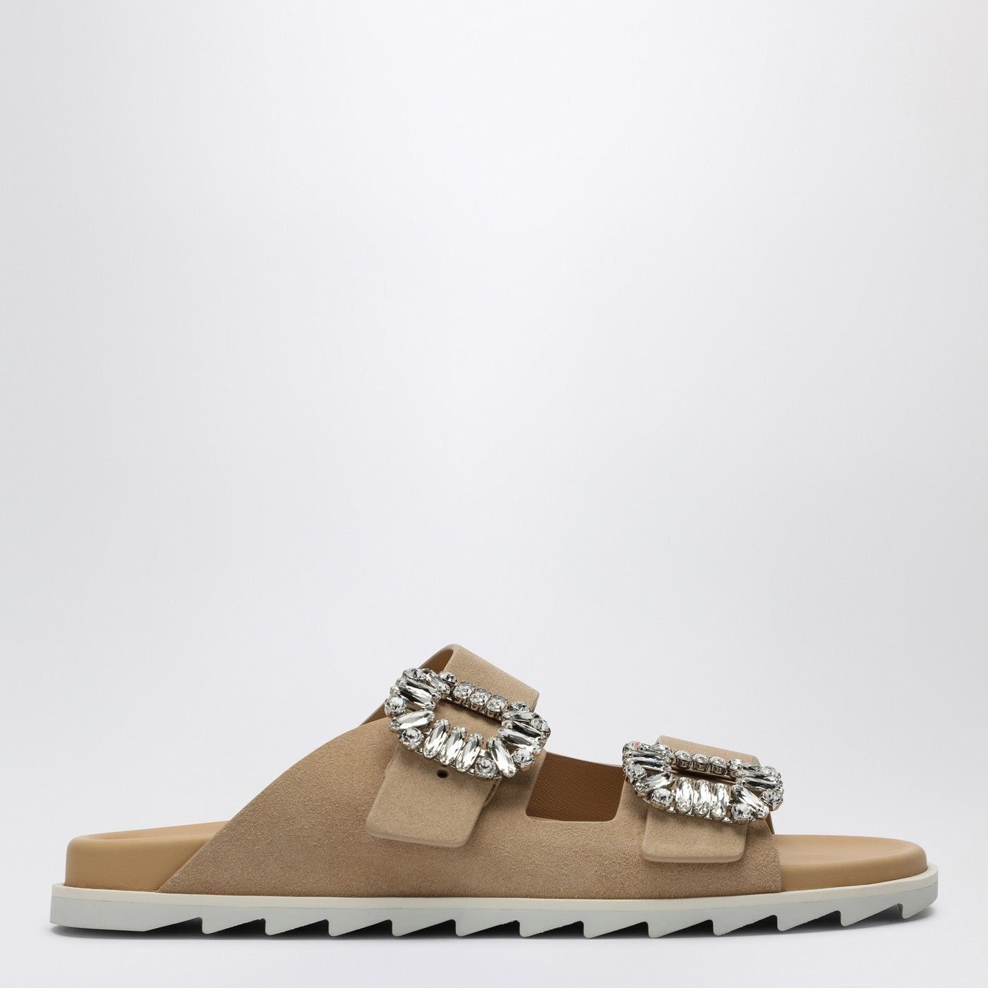 Roger Vivier Roger Vivier Beige Suede Slidy Viv' Mule Size US 9 / IT 39 - 1 Thumbnail