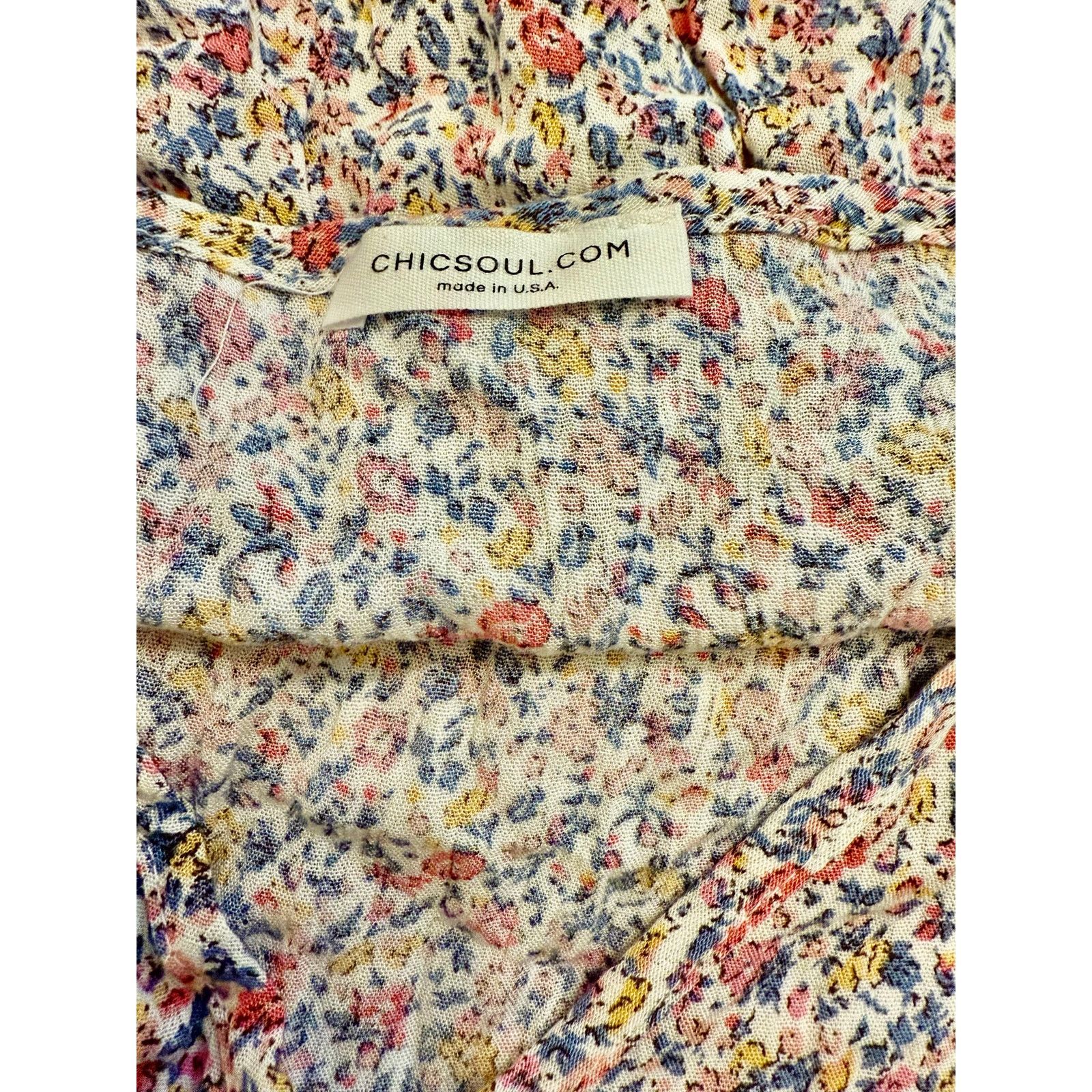 Other EUC Chic Soul V-Neck Floral Tunic Length Top Size 1X 14-16 Size XXL / US 16-18 / IT 52-54 - 5 Thumbnail