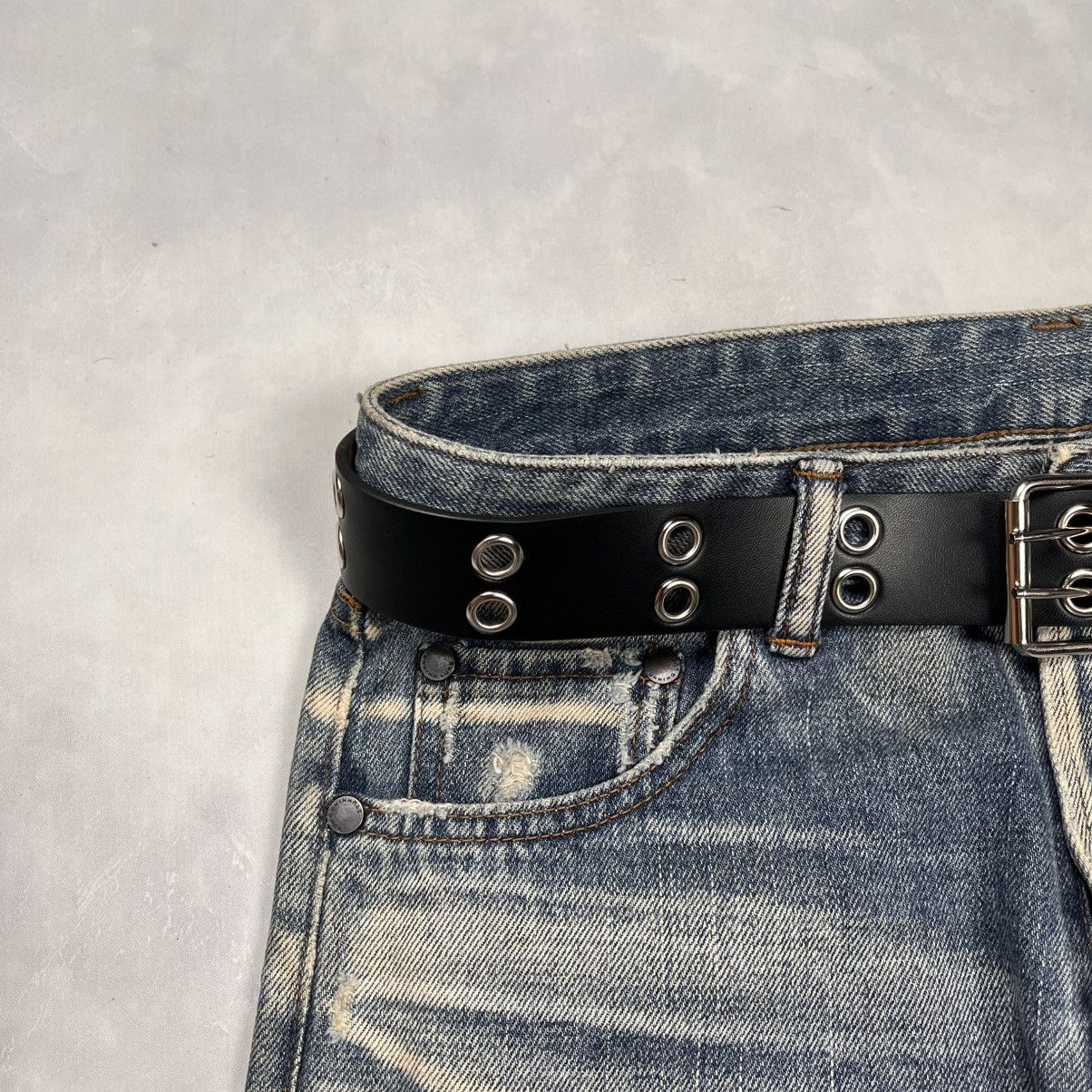 Japanese Brand Vtg Selvedge Denim Pants Buckel Back Stunning Lure Size US 29 - 4 Thumbnail