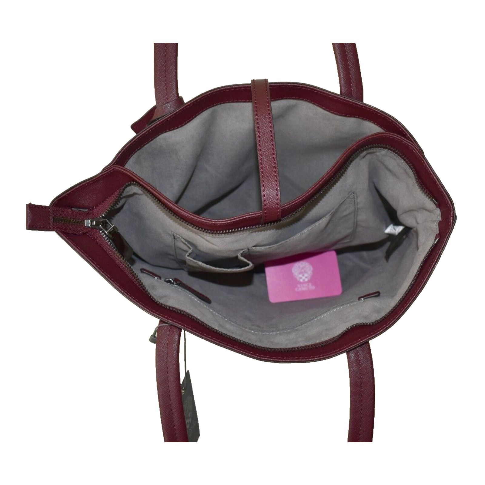 Vince Camuto NWT VINCE CAMUTO Leila Merlot Saffiano Leather Smll Tote Bag Size ONE SIZE - 5 Thumbnail