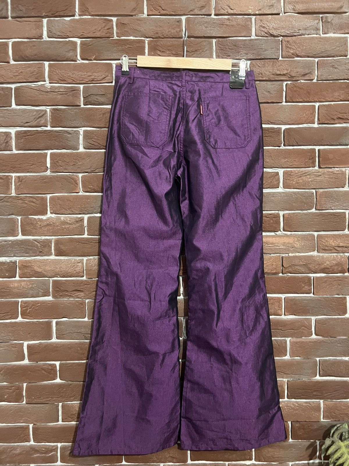 Japanese Brand Rare Y2K Passenge Cyber Flaired Rave Hip Hop Rap Pants Grail Size US 34 / EU 50 - 2 Thumbnail