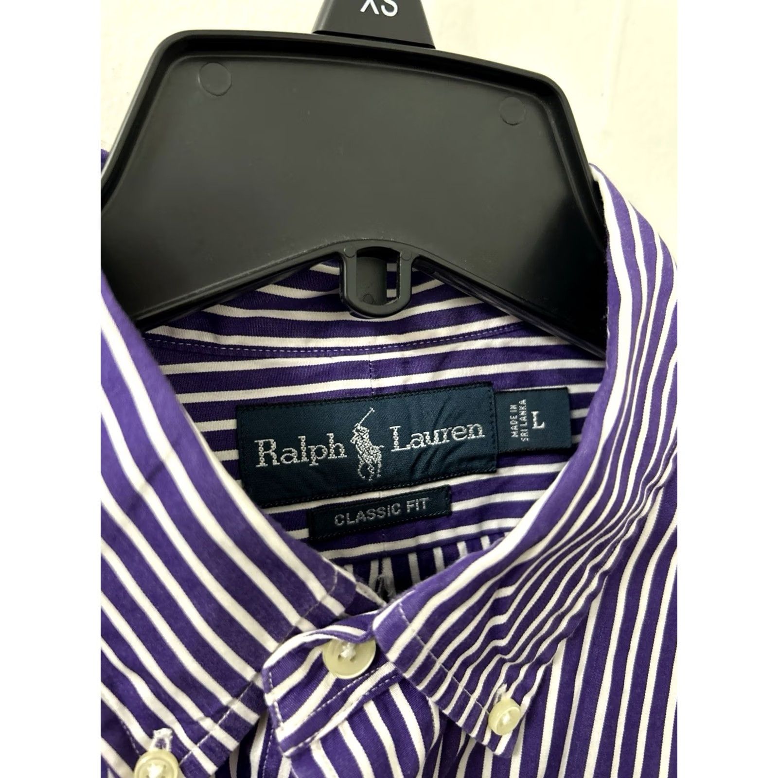Ralph Lauren VINTAGE Ralph Lauren Shirt Mens L Purple White Striped Oxford Classic Button-Down Size US L / EU 52-54 / 3 - 6 Thumbnail