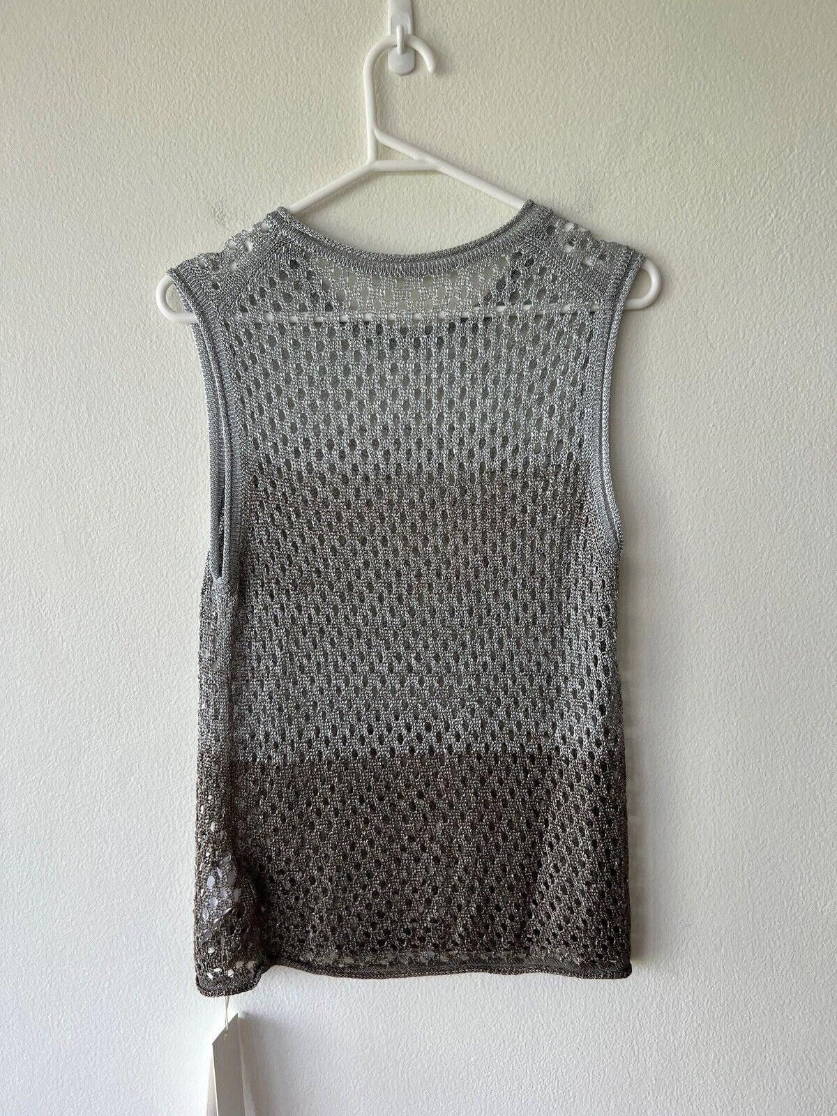 Dion Lee New dion lee top singlet tee metallic mesh tank silver large Size L / US 10 / IT 46 - 5 Thumbnail