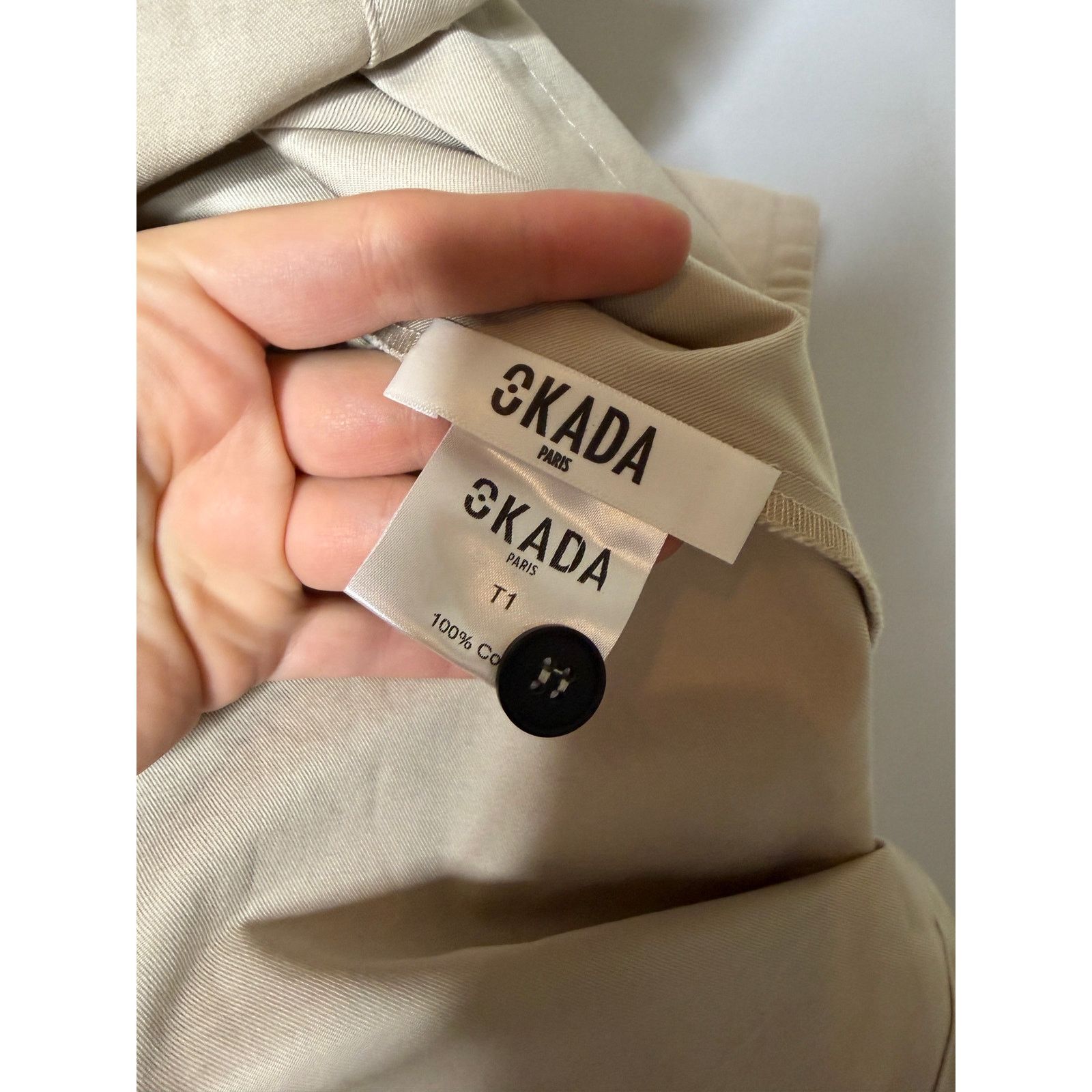 Other OKADA Paris minimalist beige cotton jacket sz T1 XS/S Size XS / US 0-2 / IT 36-38 - 2 Thumbnail
