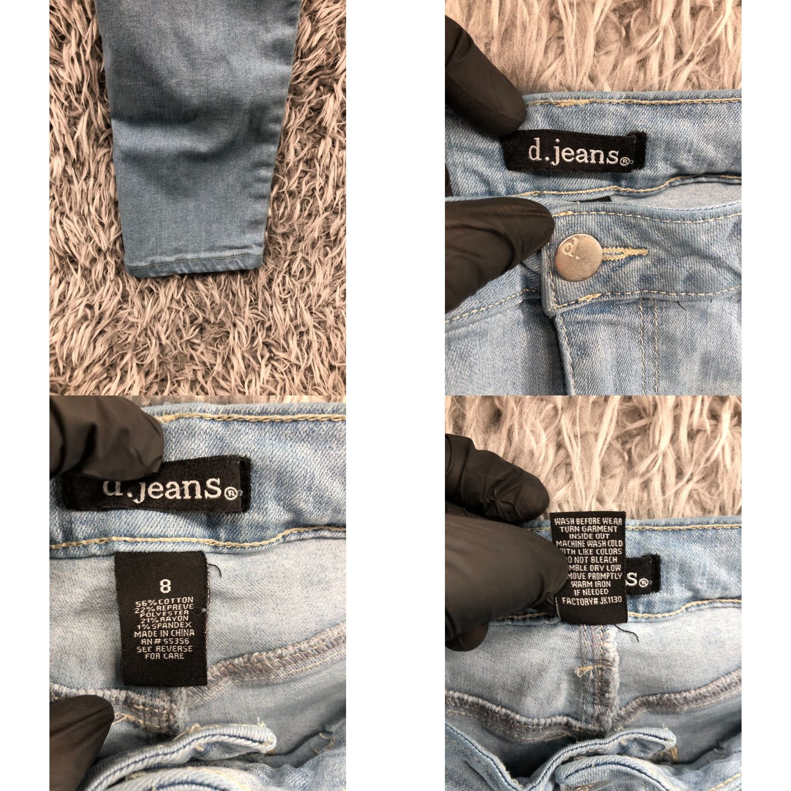 Vintage D.Jeans Skinny Jeans Womens Medium Wash Blue Size 8 Size 30" / US 8 / IT 44 - 8 Thumbnail