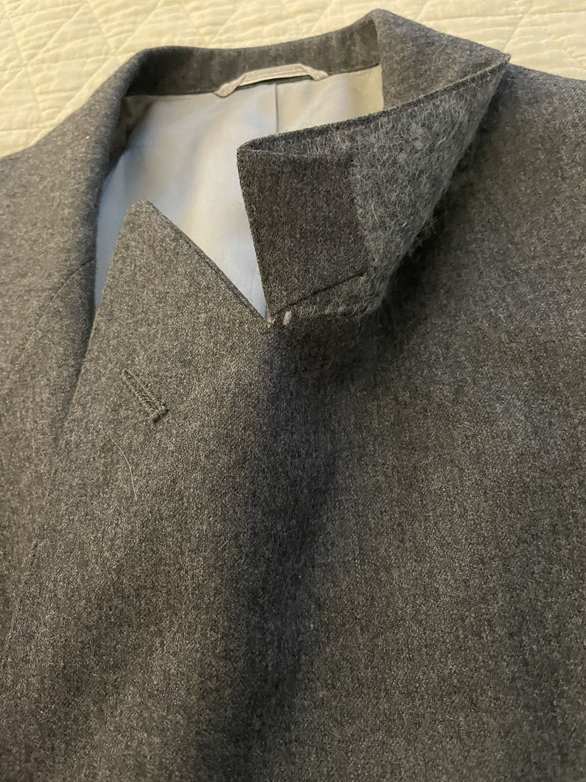 Chaps Ralph Lauren × Vintage Double Breasted Wool Flannel Pleated Suit Size 42L - 6 Thumbnail