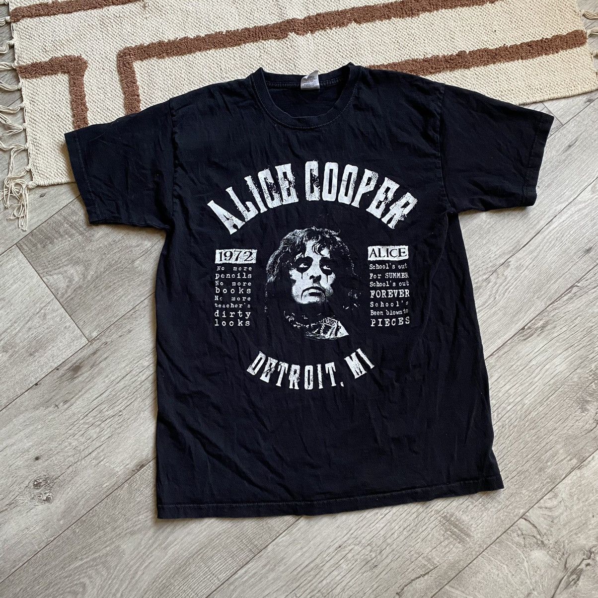 VINTAGE ALICE COOPER BAND DETROIT 1972 T SHIRT