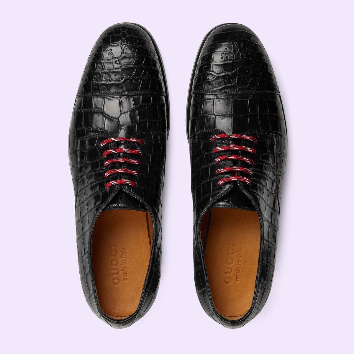 Gucci oc11z1025 Crocodile Lace-up Formal Shoes in Black Size US 8 / EU 41 - 5 Thumbnail