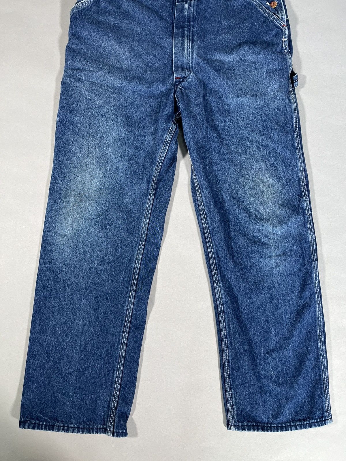 Other Rare Vintage Workers Round House Denim Overalls Size US 32 / EU 48 - 7 Thumbnail
