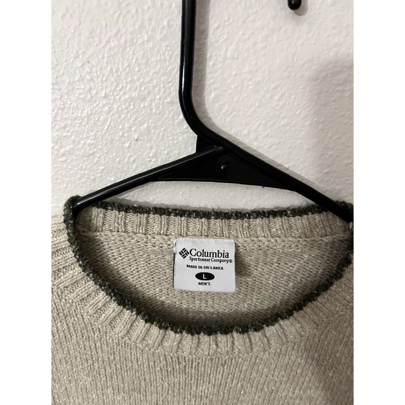 Vintage VINTAGE Columbia 90s Striped Sweater Large Beige Long Sleeve Crew Neck Pullover Mens Size US L / EU 52-54 / 3 - 2 Thumbnail