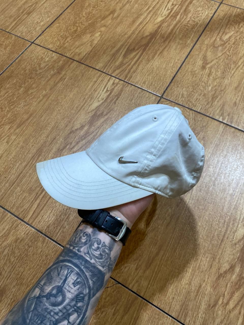 Nike vintage white cap logo NIKE Y2K streetwear Size ONE SIZE - 4 Thumbnail