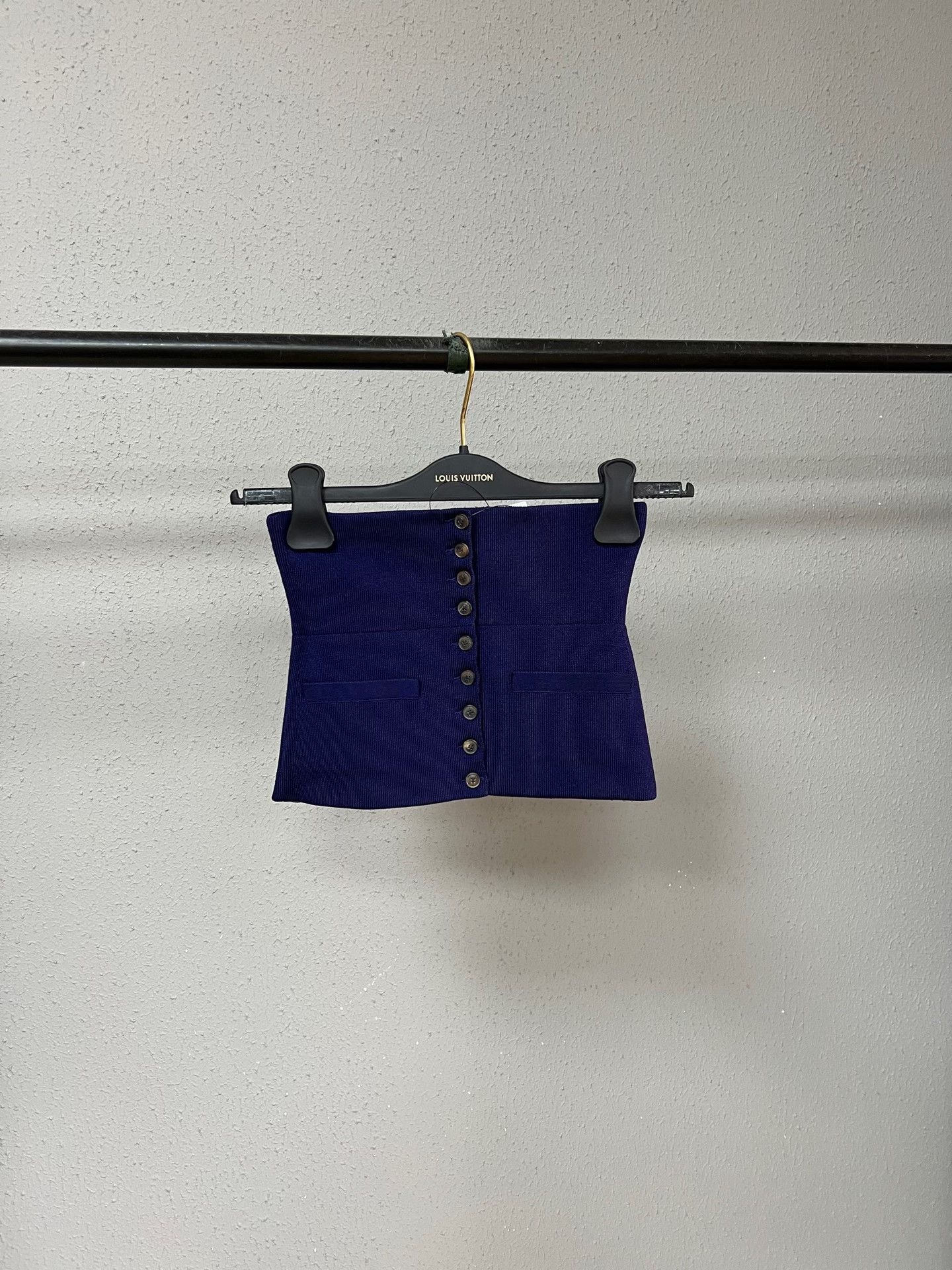 Hermes Hermes Dark Blue Single-Breasted Bustier Size XS / US 0-2 / IT 36-38 - 1 Thumbnail