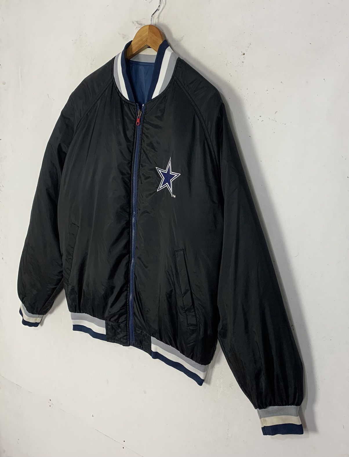 Jerzees vintage Jerzees Dallas Cowboys NFL reversible bomber jacket Size US L / EU 52-54 / 3 - 15 Thumbnail