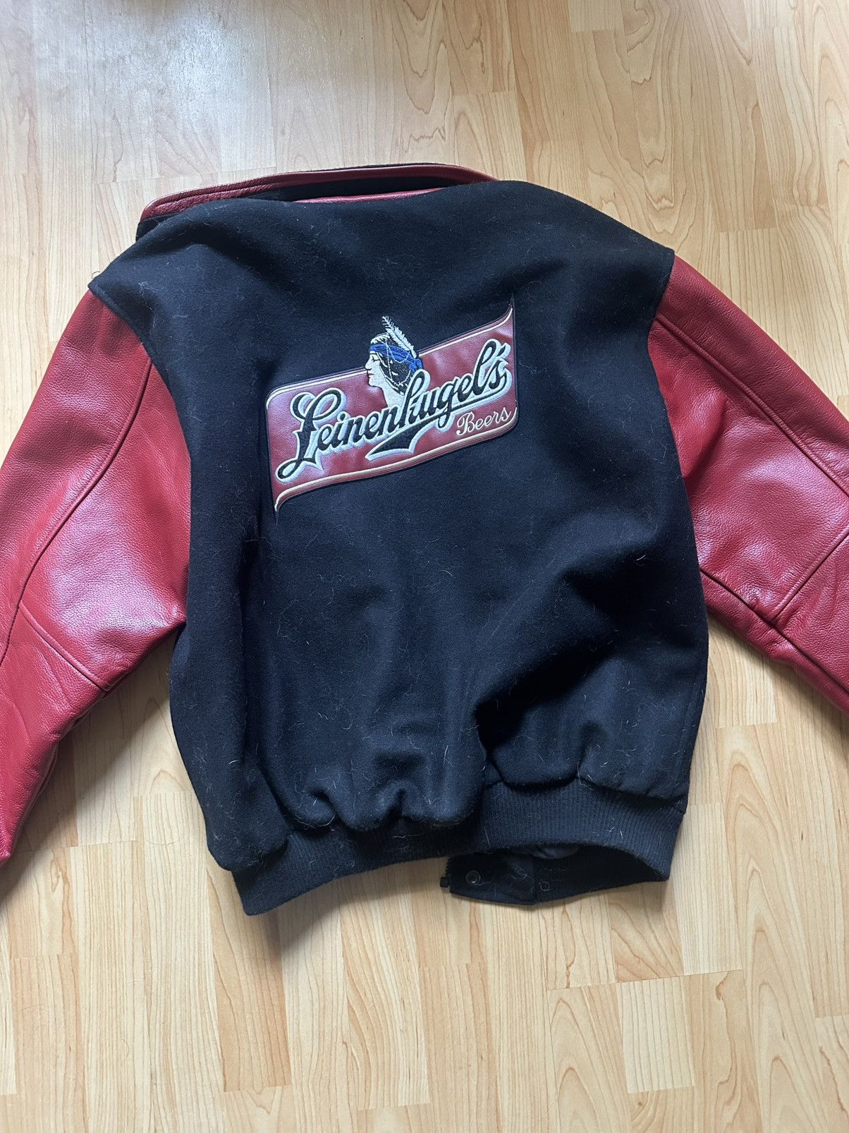 North End × Vintage Vintage North End Leinenkugel Beer Leather Jacket Size US L / EU 52-54 / 3 - 1 Thumbnail