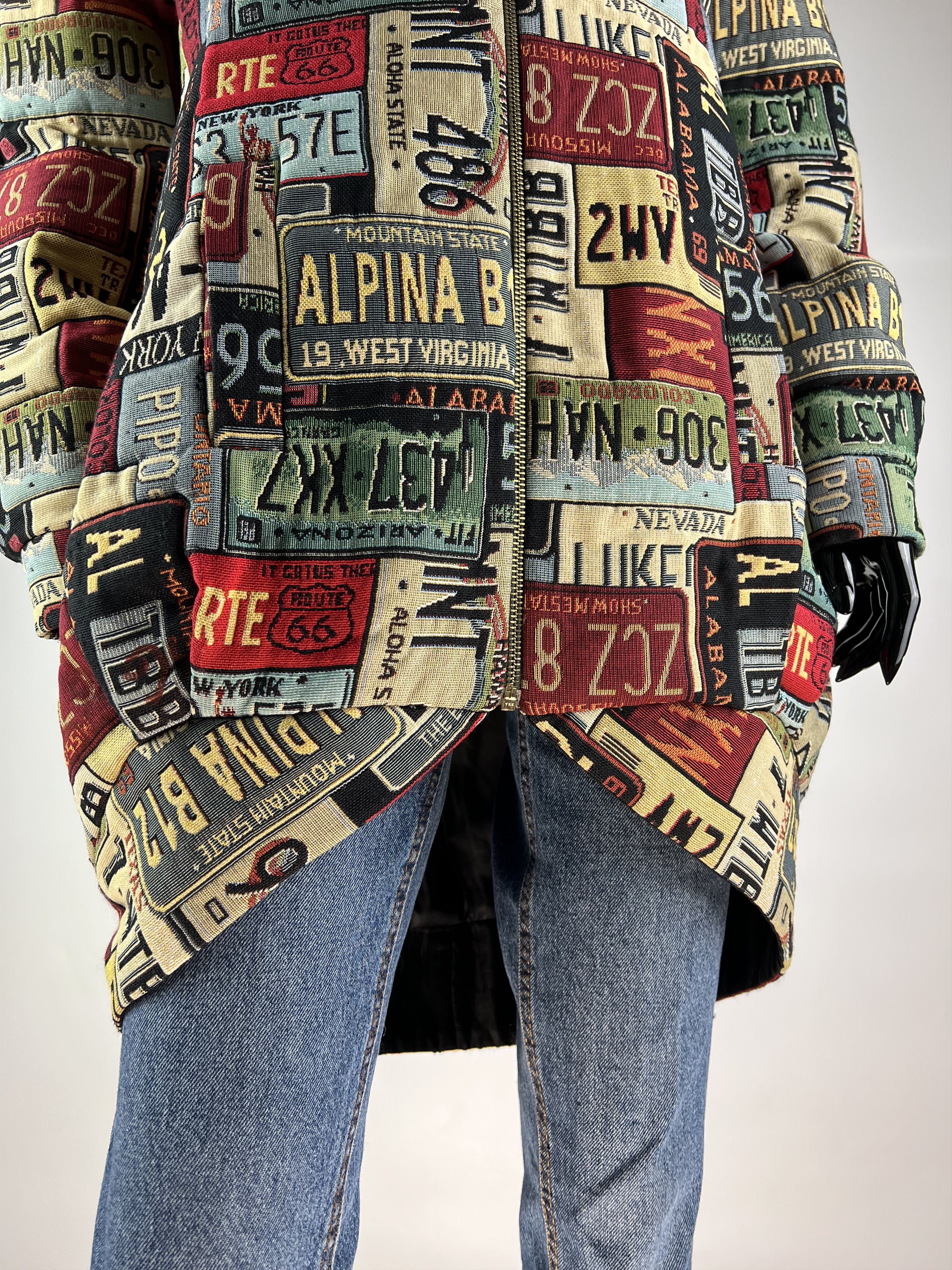 Handmade #Fam Women's Multicolor Full Print Jacket Hand Made Size S / US 4 / IT 40 - 5 Thumbnail