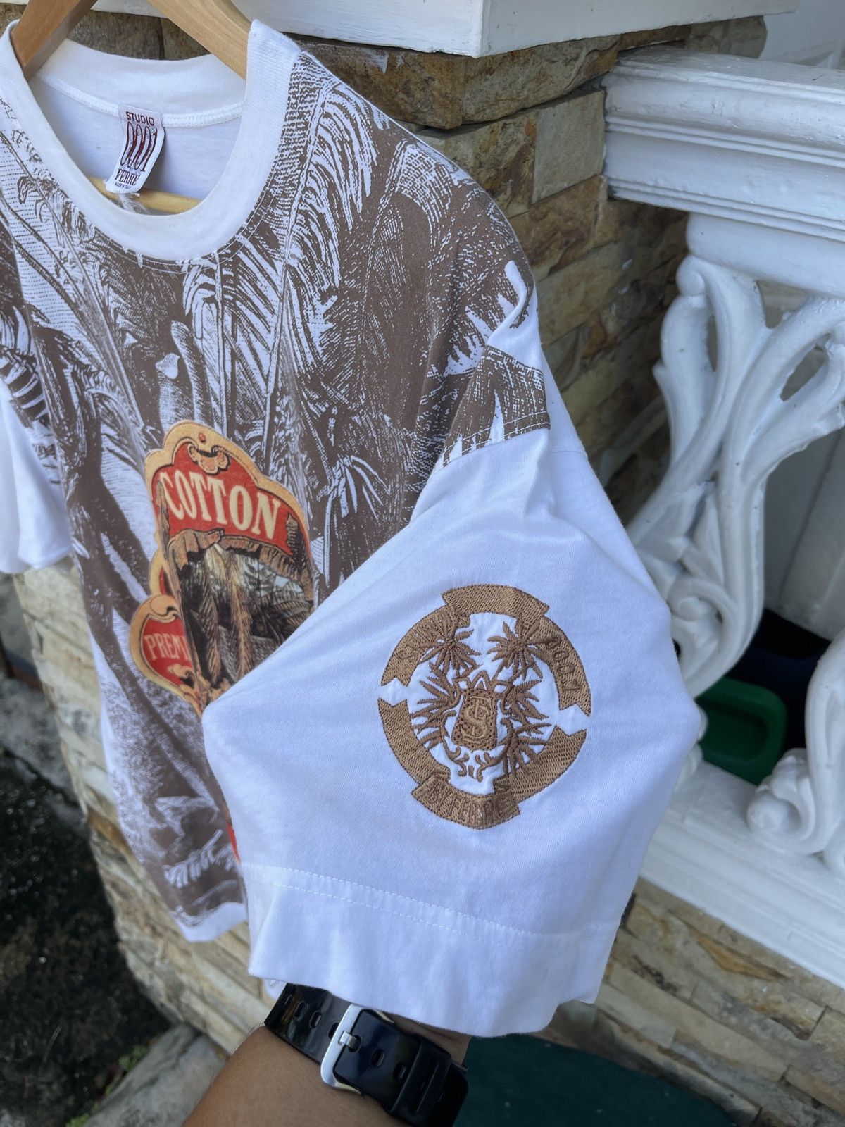 Ferre Last Drop🔥Rare🔥Vtg Studio 0001 Ferre Italy Fullprint T-Shirr Size US L / EU 52-54 / 3 - 3 Thumbnail